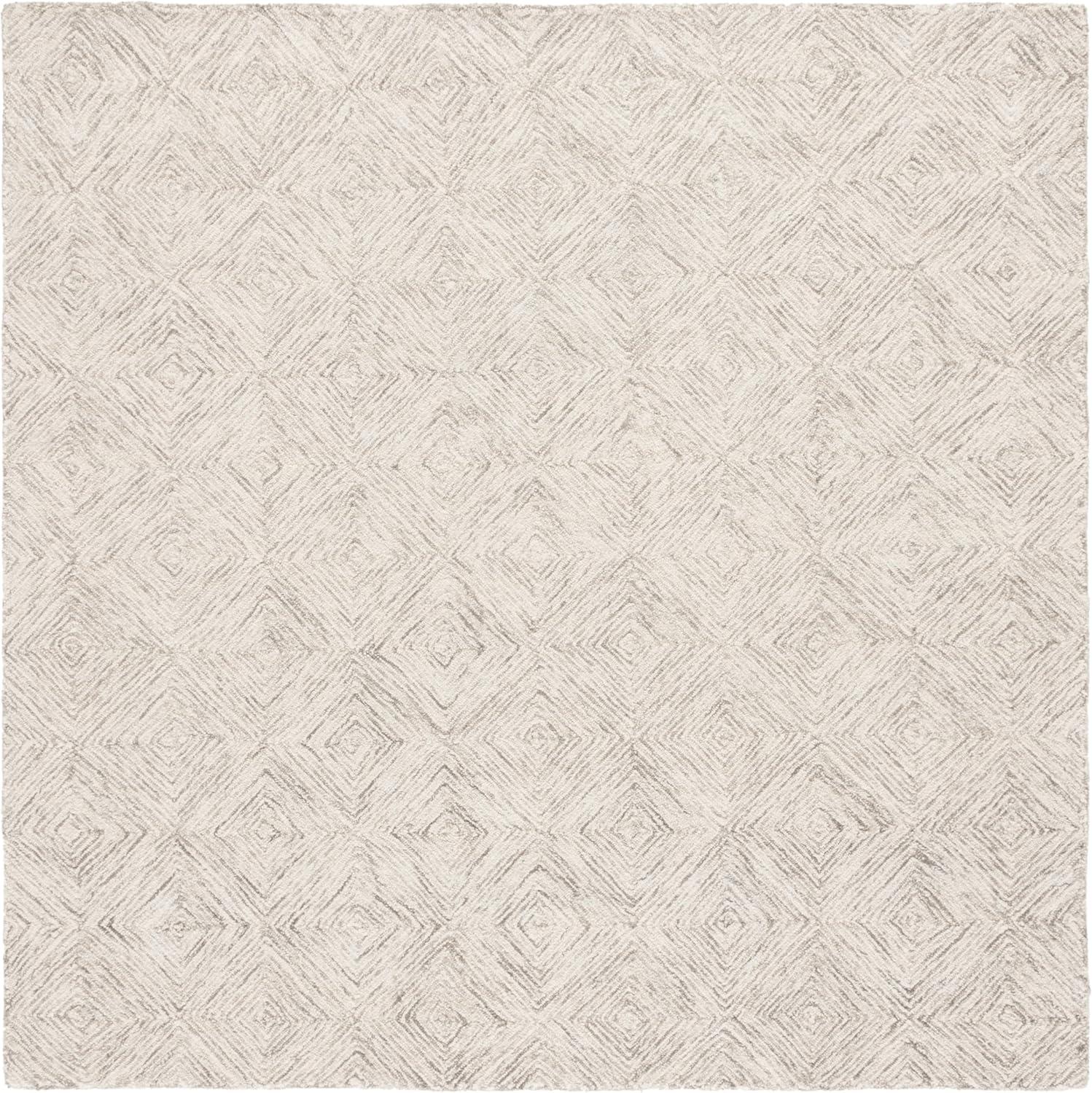 imageMartha Stewart x SAFAVIEH Area Rug Collection 8 x 10 Grey amp Ivory Handmade Wool Ideal for Living Room Bedroom Office Dining Space MSR3377FGreyIvory