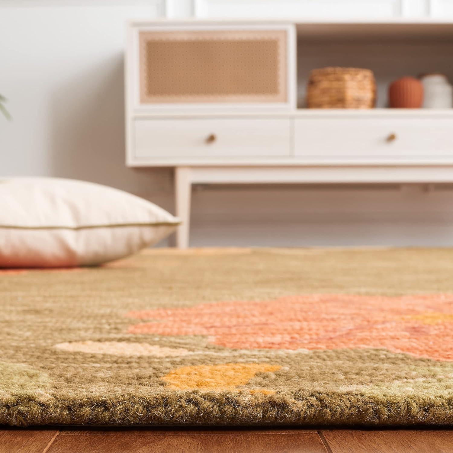 imageMartha Stewart x SAFAVIEH Area Rug Collection 8 x 10 Ivory Handmade Wool Ideal for Living Room Bedroom Office Dining Space MSR4871APup Tent