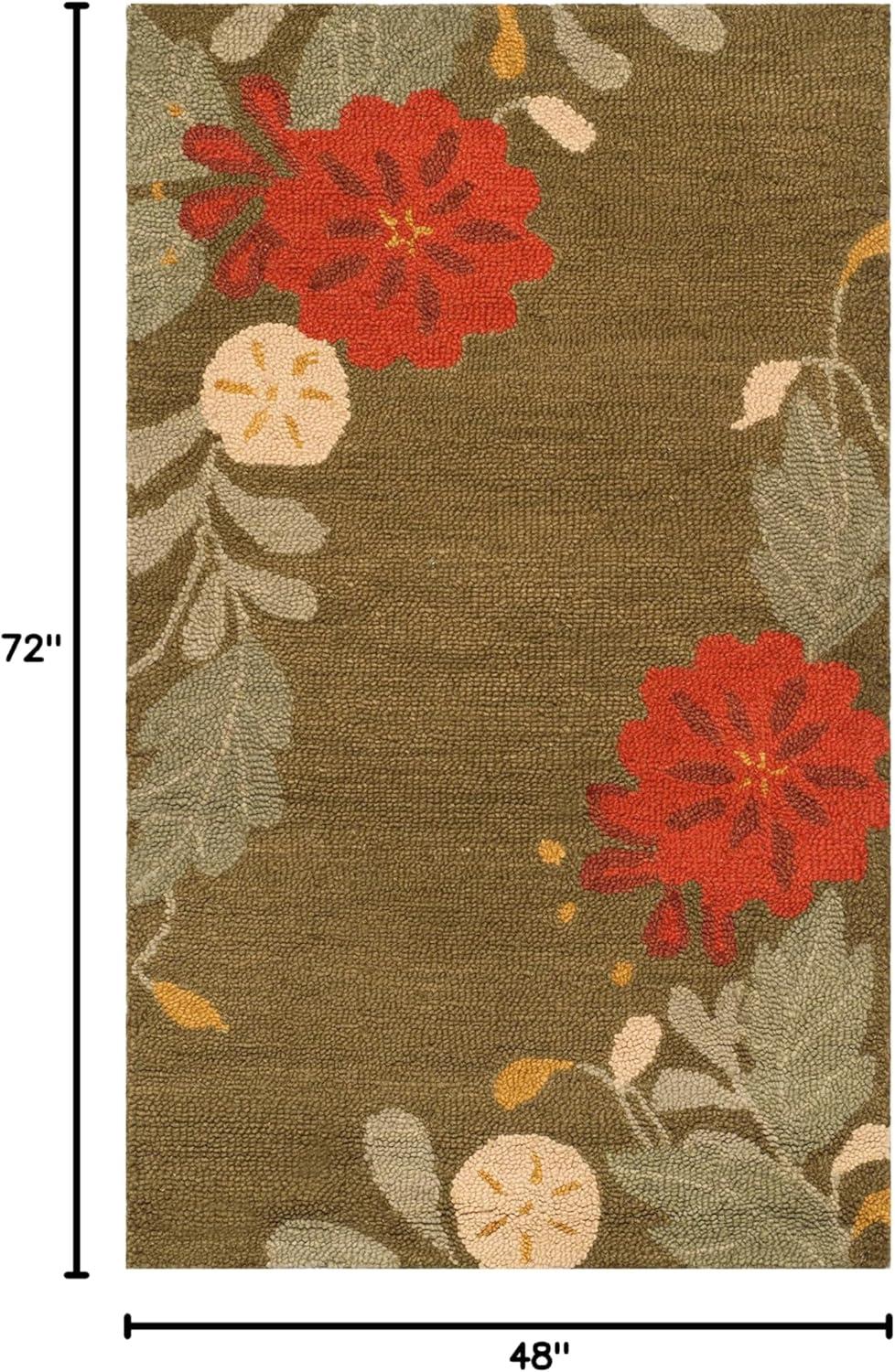 imageMartha Stewart x SAFAVIEH Area Rug Collection 8 x 10 Ivory Handmade Wool Ideal for Living Room Bedroom Office Dining Space MSR4871APup Tent