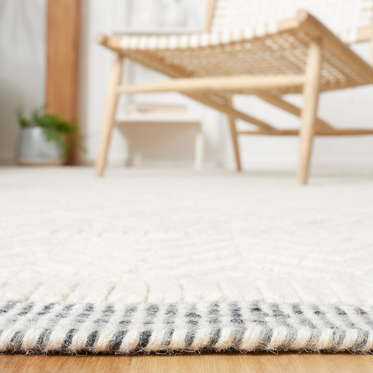 imageMartha Stewart x SAFAVIEH Area Rug Collection 8 x 10 Ivory Handmade Wool Ideal for Living Room Bedroom Office Dining Space MSR9605AIvory