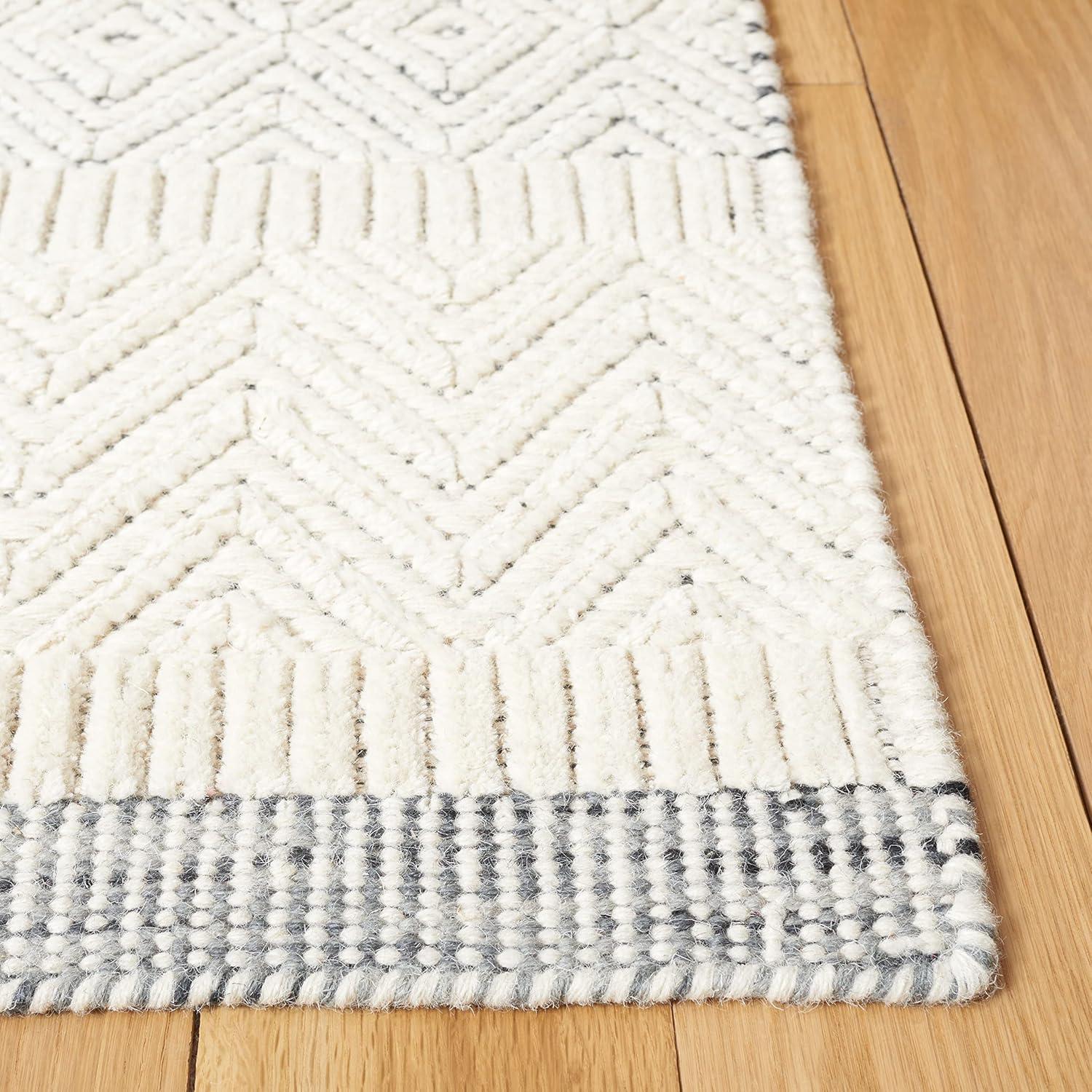 imageMartha Stewart x SAFAVIEH Area Rug Collection 8 x 10 Ivory Handmade Wool Ideal for Living Room Bedroom Office Dining Space MSR9605AIvory