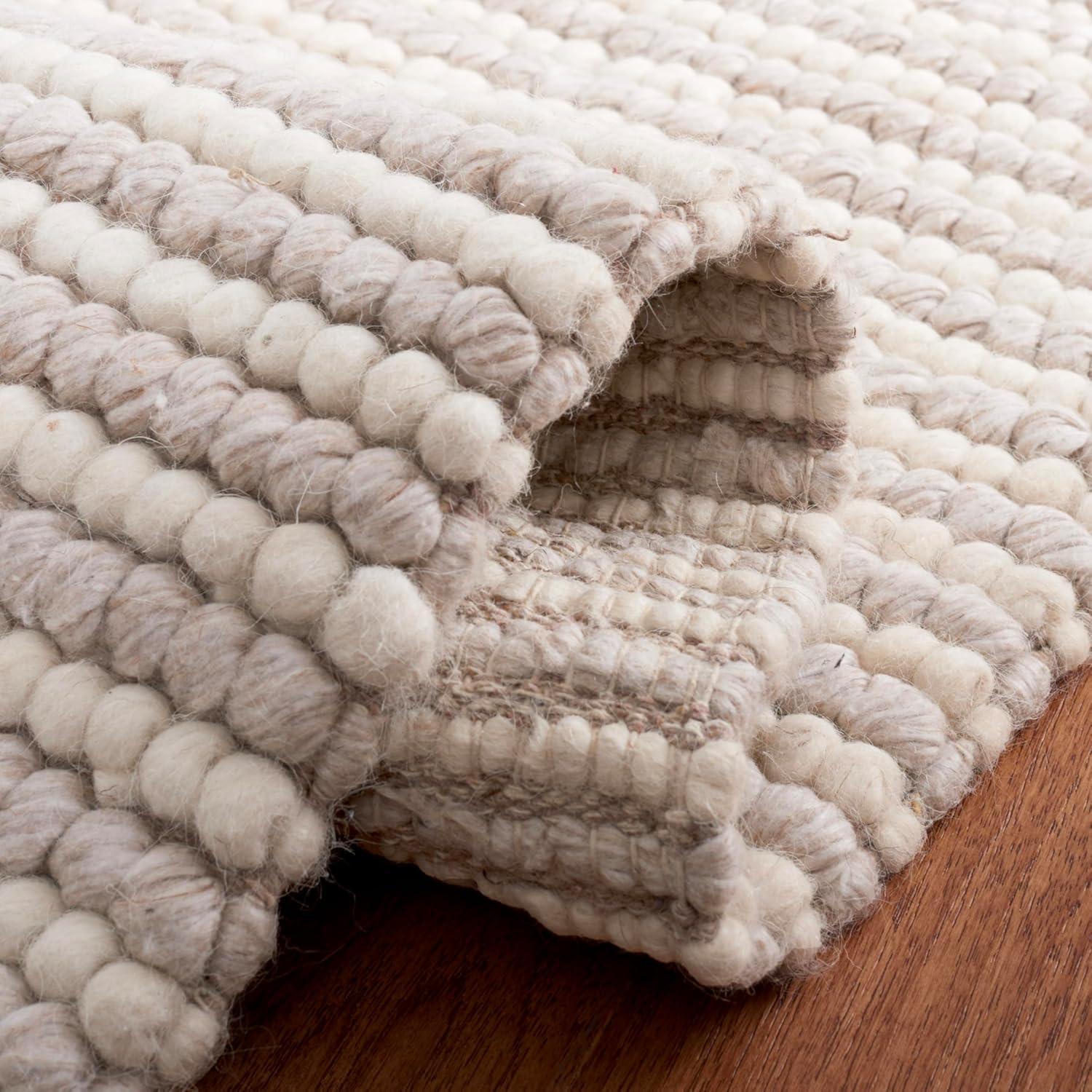 imageMartha Stewart x SAFAVIEH Area Rug Collection 8 x 10 Ivory amp Beige Handmade Wool Ideal for Living Room Bedroom Office Dining Space MSR9650BIvoryBeige