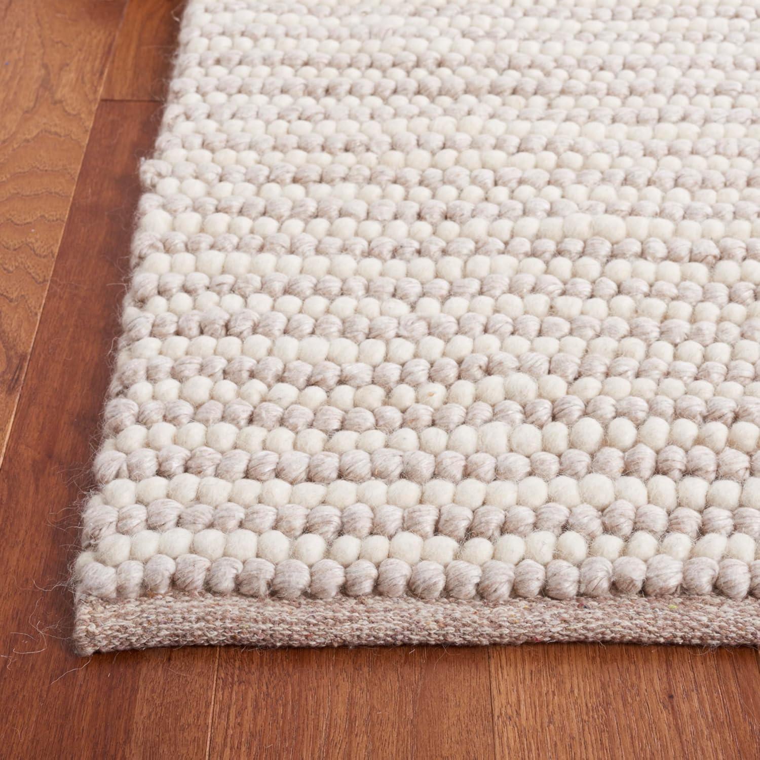 imageMartha Stewart x SAFAVIEH Area Rug Collection 8 x 10 Ivory amp Beige Handmade Wool Ideal for Living Room Bedroom Office Dining Space MSR9650BIvoryBeige