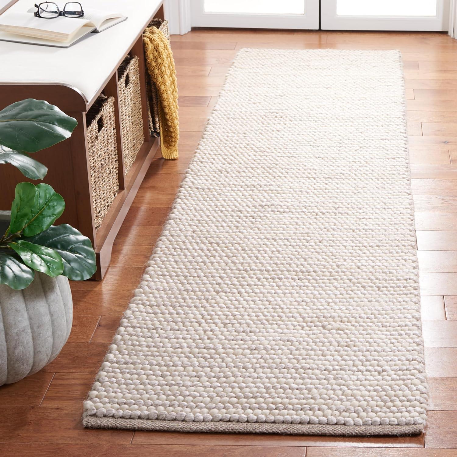 imageMartha Stewart x SAFAVIEH Area Rug Collection 8 x 10 Ivory amp Beige Handmade Wool Ideal for Living Room Bedroom Office Dining Space MSR9650BIvoryBeige