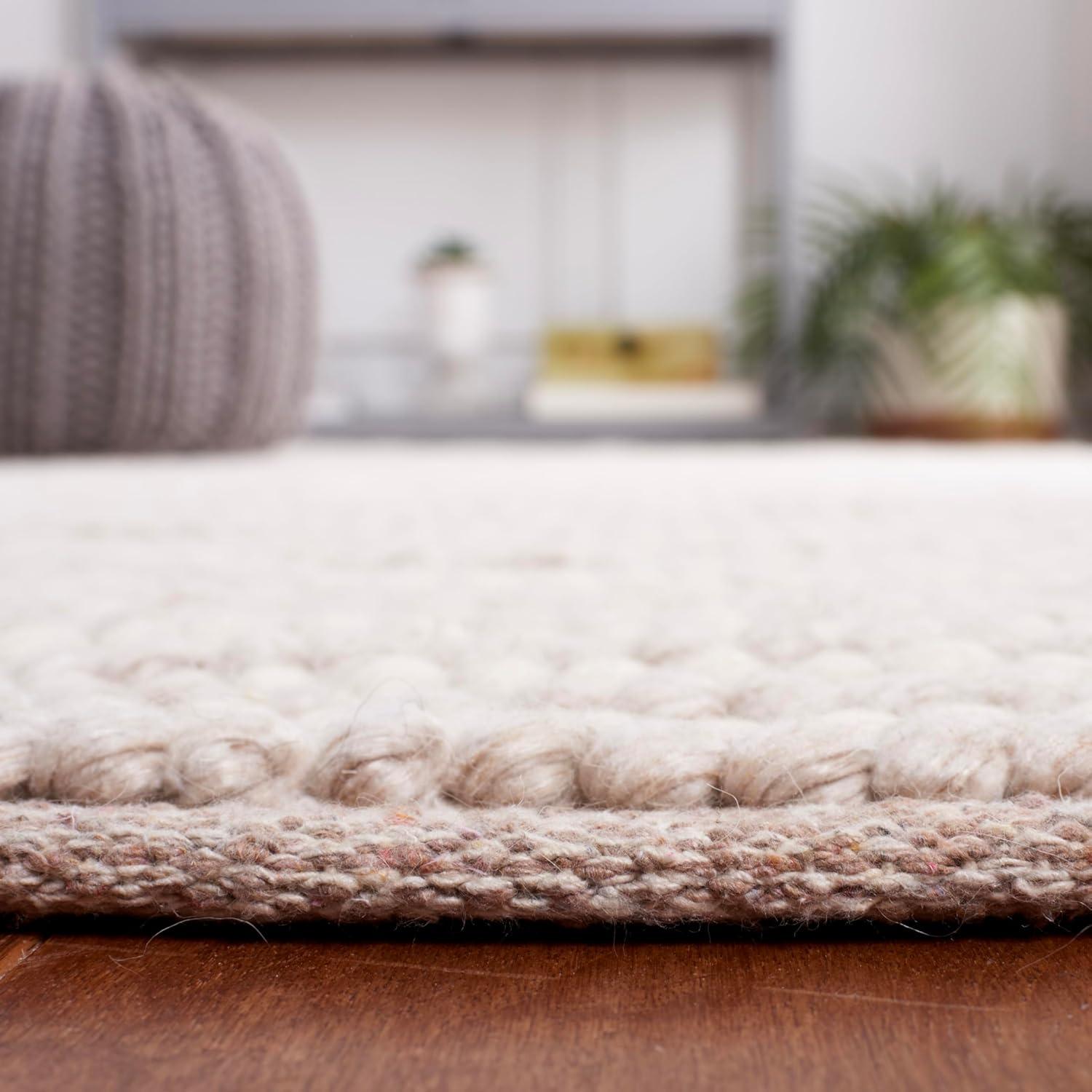 imageMartha Stewart x SAFAVIEH Area Rug Collection 8 x 10 Ivory amp Beige Handmade Wool Ideal for Living Room Bedroom Office Dining Space MSR9650BIvoryBeige