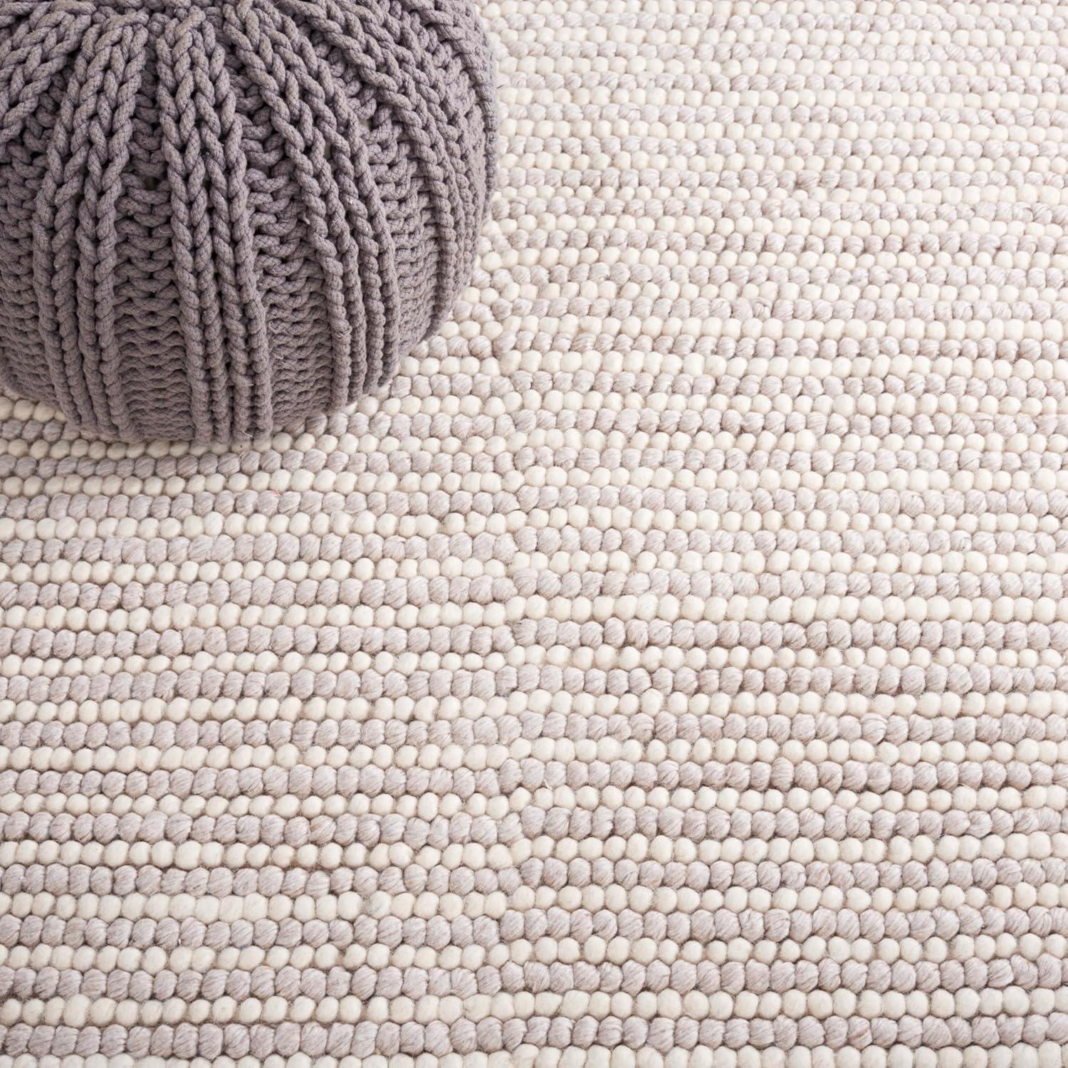 imageMartha Stewart x SAFAVIEH Area Rug Collection 8 x 10 Ivory amp Beige Handmade Wool Ideal for Living Room Bedroom Office Dining Space MSR9650BIvoryBeige