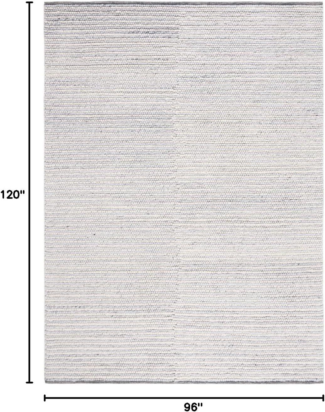 imageMartha Stewart x SAFAVIEH Area Rug Collection 8 x 10 Ivory amp Beige Handmade Wool Ideal for Living Room Bedroom Office Dining Space MSR9650BIvoryBlue
