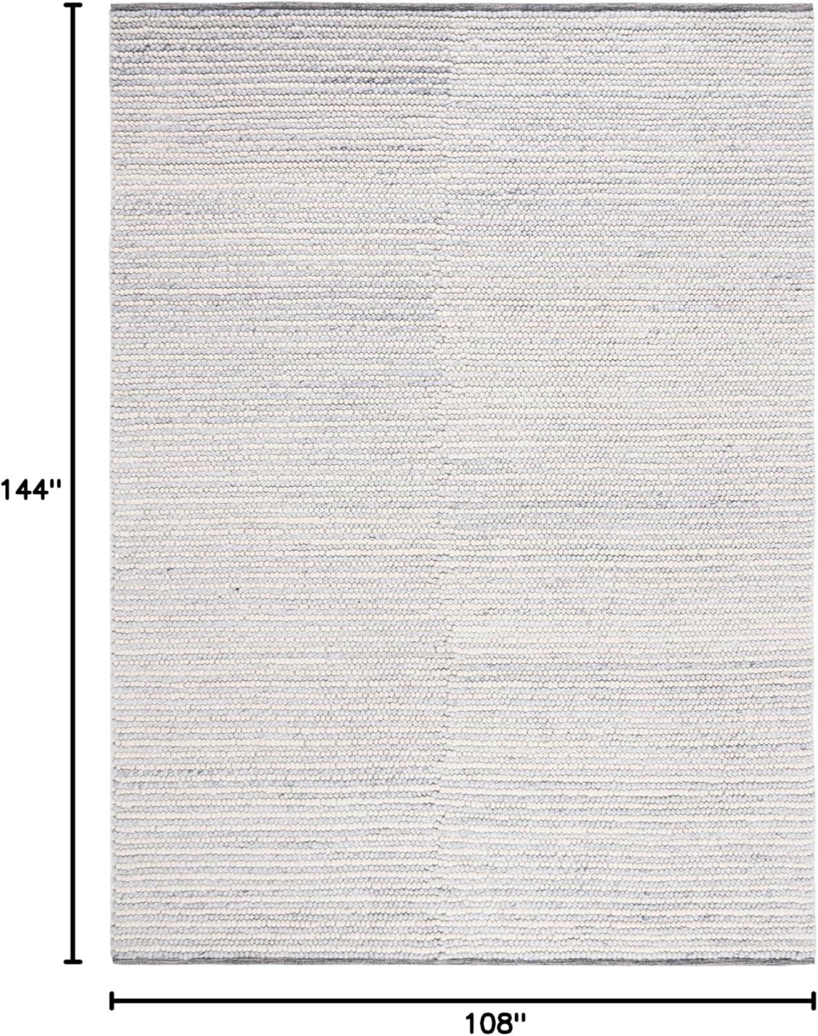 imageMartha Stewart x SAFAVIEH Area Rug Collection 8 x 10 Ivory amp Beige Handmade Wool Ideal for Living Room Bedroom Office Dining Space MSR9650BIvoryBlue
