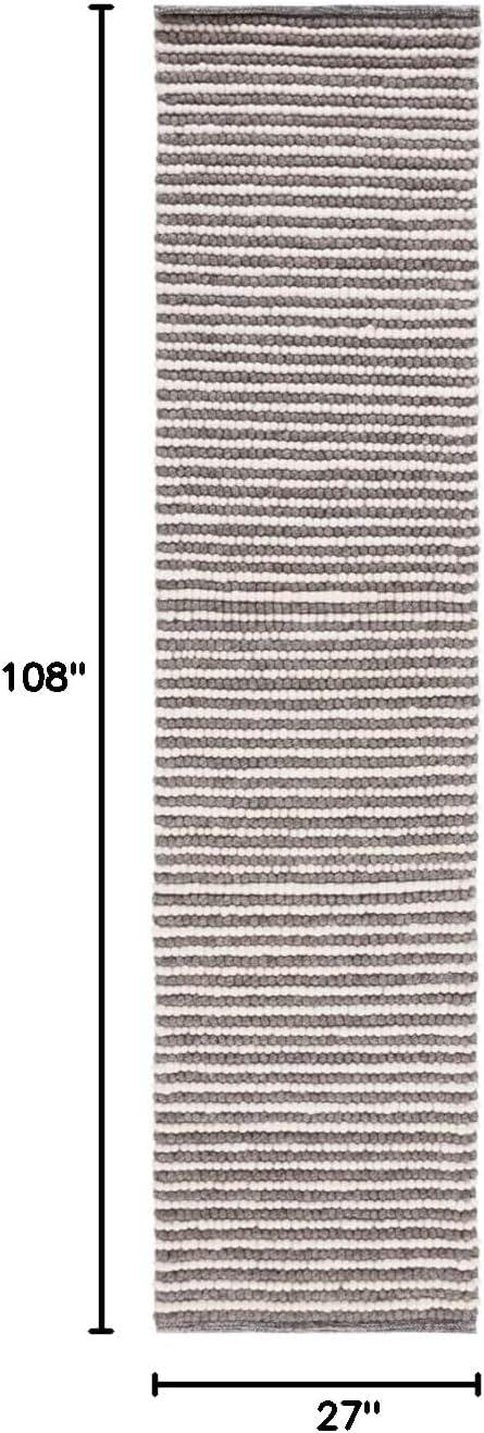 imageMartha Stewart x SAFAVIEH Area Rug Collection 8 x 10 Ivory amp Beige Handmade Wool Ideal for Living Room Bedroom Office Dining Space MSR9650BIvoryDark Brown