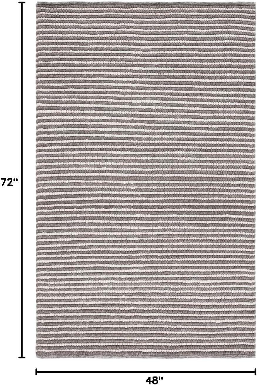 imageMartha Stewart x SAFAVIEH Area Rug Collection 8 x 10 Ivory amp Beige Handmade Wool Ideal for Living Room Bedroom Office Dining Space MSR9650BIvoryDark Brown