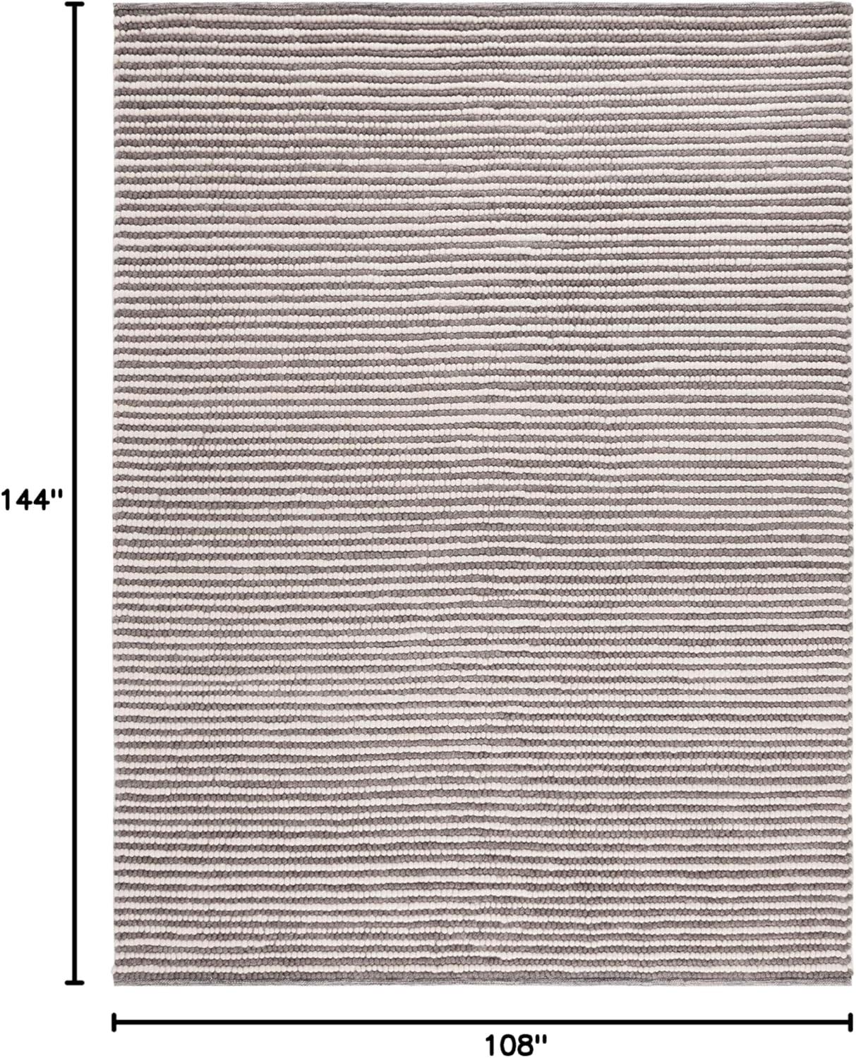 imageMartha Stewart x SAFAVIEH Area Rug Collection 8 x 10 Ivory amp Beige Handmade Wool Ideal for Living Room Bedroom Office Dining Space MSR9650BIvoryDark Brown