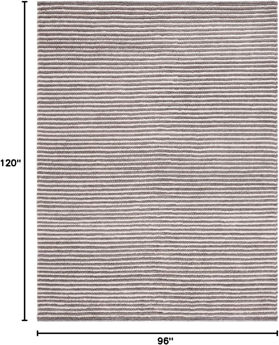 imageMartha Stewart x SAFAVIEH Area Rug Collection 8 x 10 Ivory amp Beige Handmade Wool Ideal for Living Room Bedroom Office Dining Space MSR9650BIvoryDark Brown