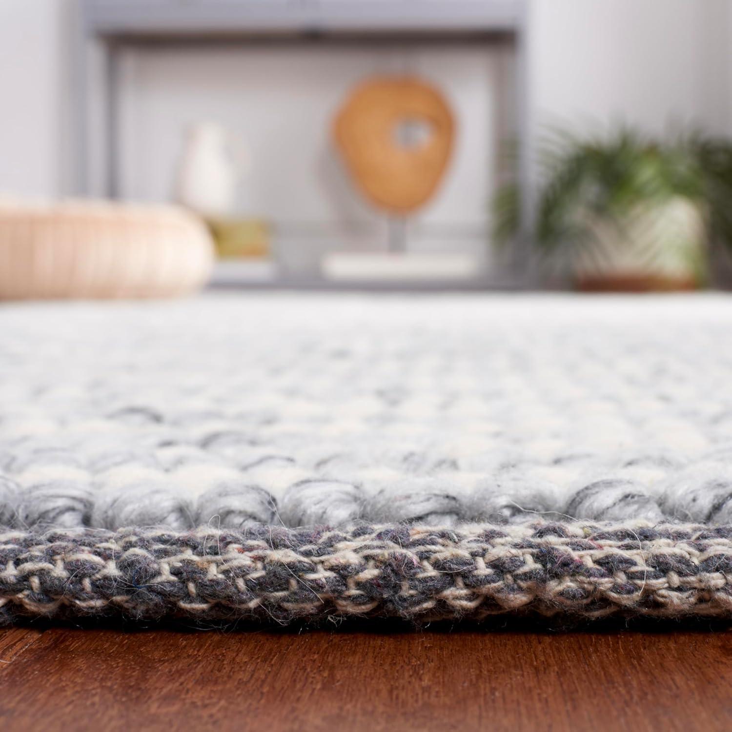 imageMartha Stewart x SAFAVIEH Area Rug Collection 8 x 10 Ivory amp Beige Handmade Wool Ideal for Living Room Bedroom Office Dining Space MSR9650BIvoryGrey