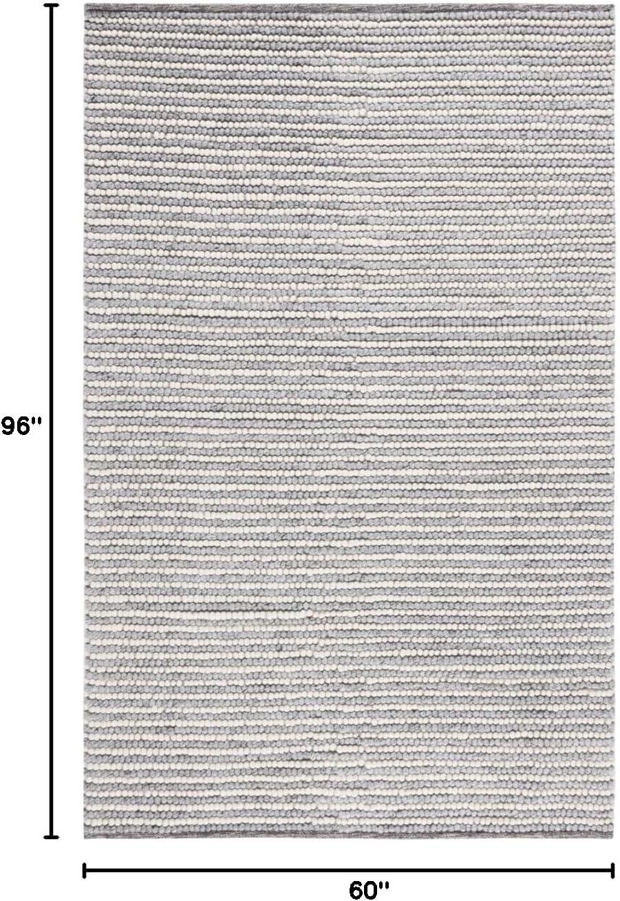 imageMartha Stewart x SAFAVIEH Area Rug Collection 8 x 10 Ivory amp Beige Handmade Wool Ideal for Living Room Bedroom Office Dining Space MSR9650BIvoryGrey
