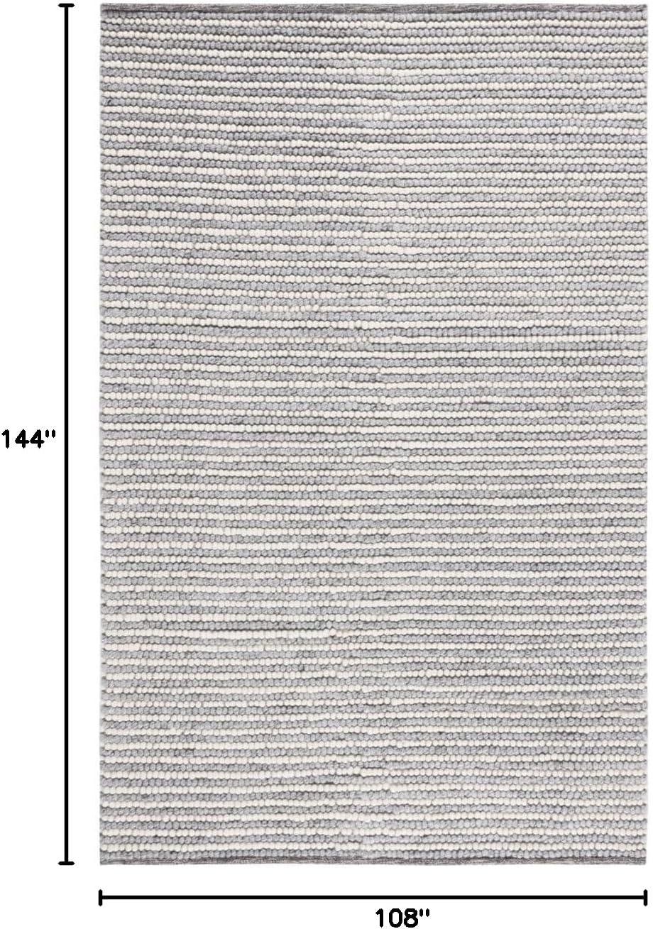 imageMartha Stewart x SAFAVIEH Area Rug Collection 8 x 10 Ivory amp Beige Handmade Wool Ideal for Living Room Bedroom Office Dining Space MSR9650BIvoryGrey