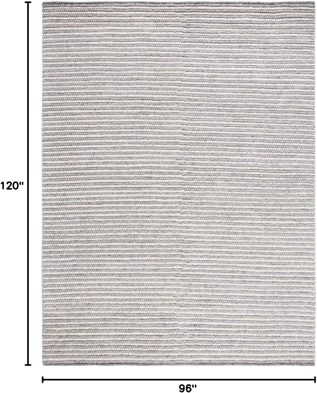 imageMartha Stewart x SAFAVIEH Area Rug Collection 8 x 10 Ivory amp Beige Handmade Wool Ideal for Living Room Bedroom Office Dining Space MSR9650BIvoryGrey