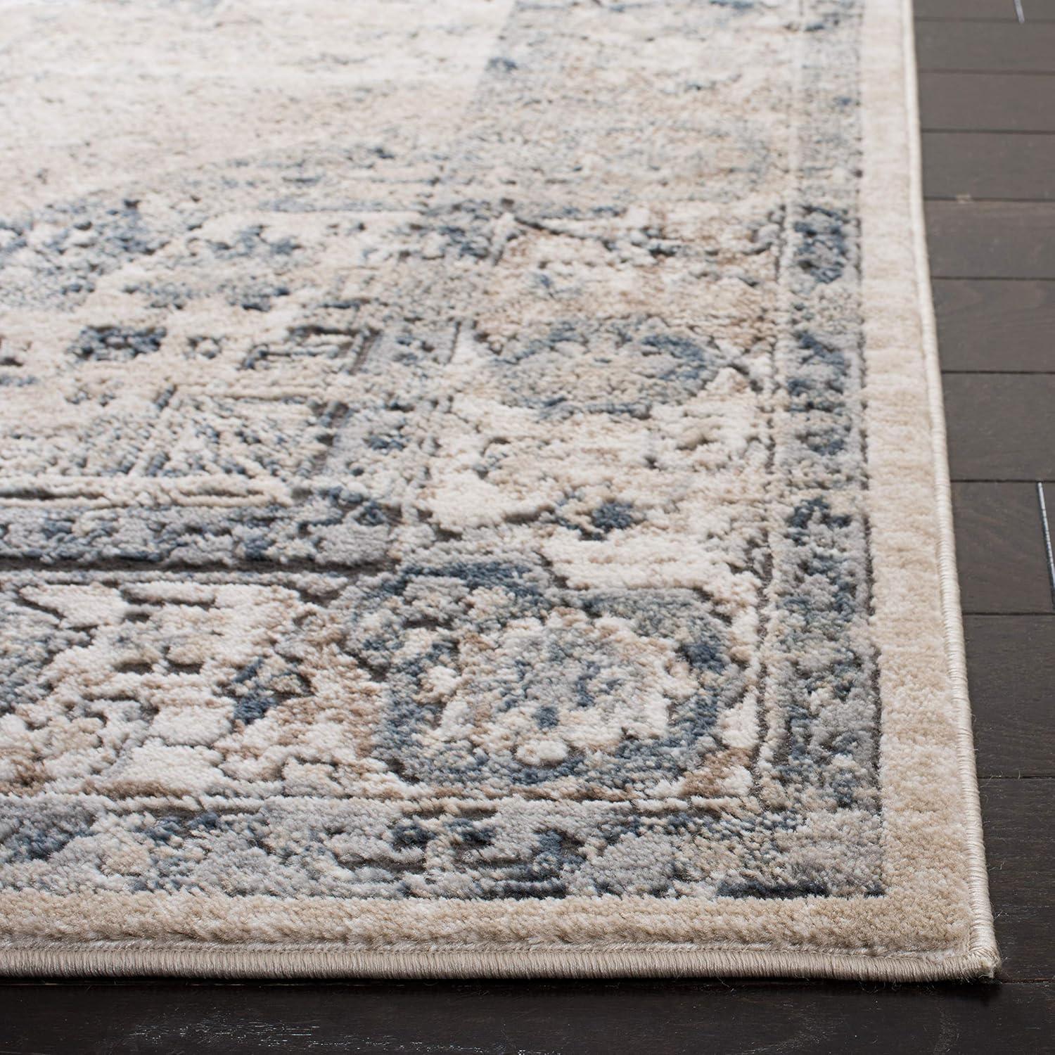 imageMartha Stewart x SAFAVIEH Area Rug Collection 8 x 10 Ivory amp Blue NonShedding amp Easy Cleaning Ideal for Living Room Bedroom Office Dining Space MSR868AIvoryBlue