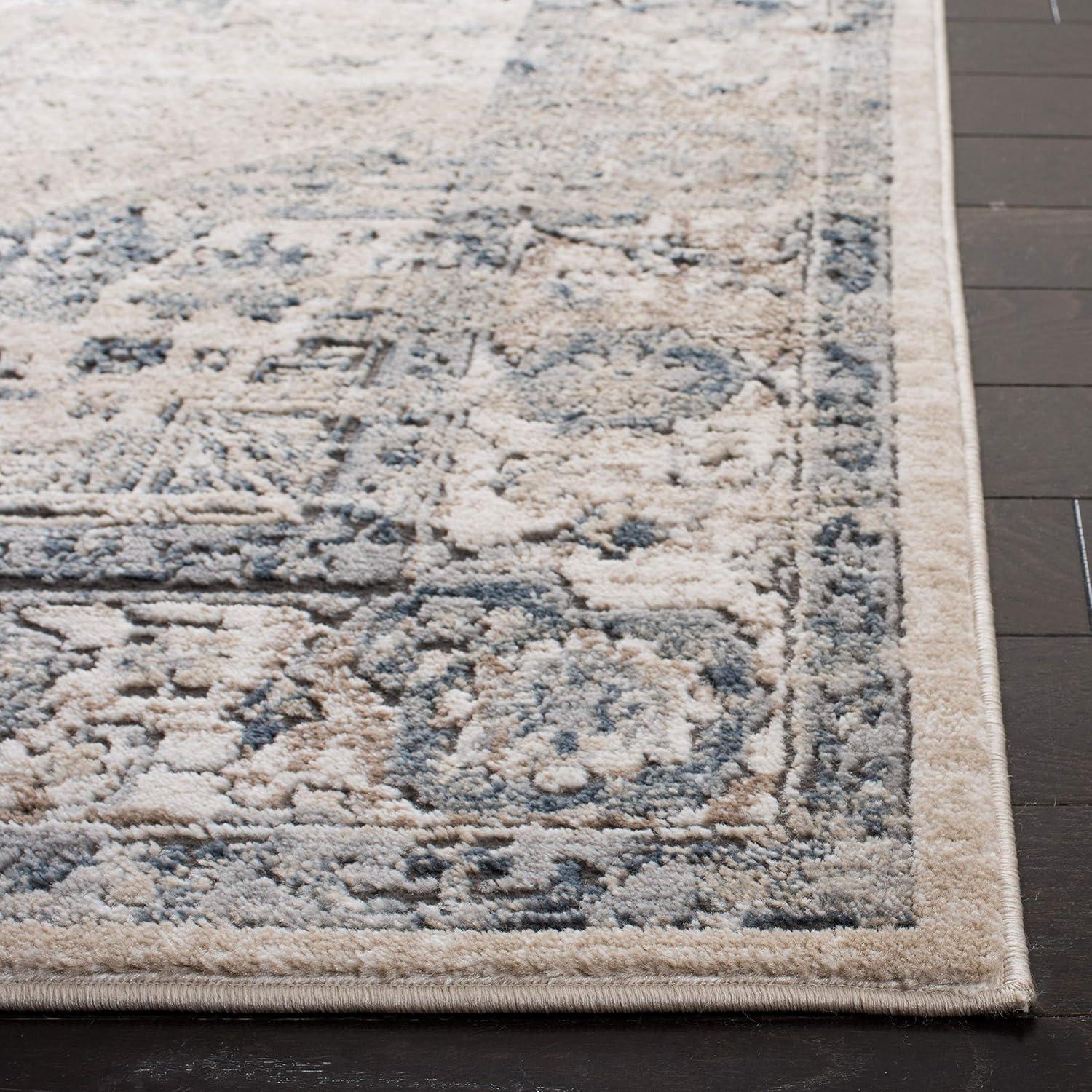 imageMartha Stewart x SAFAVIEH Area Rug Collection 8 x 10 Ivory amp Blue NonShedding amp Easy Cleaning Ideal for Living Room Bedroom Office Dining Space MSR868AIvoryBlue