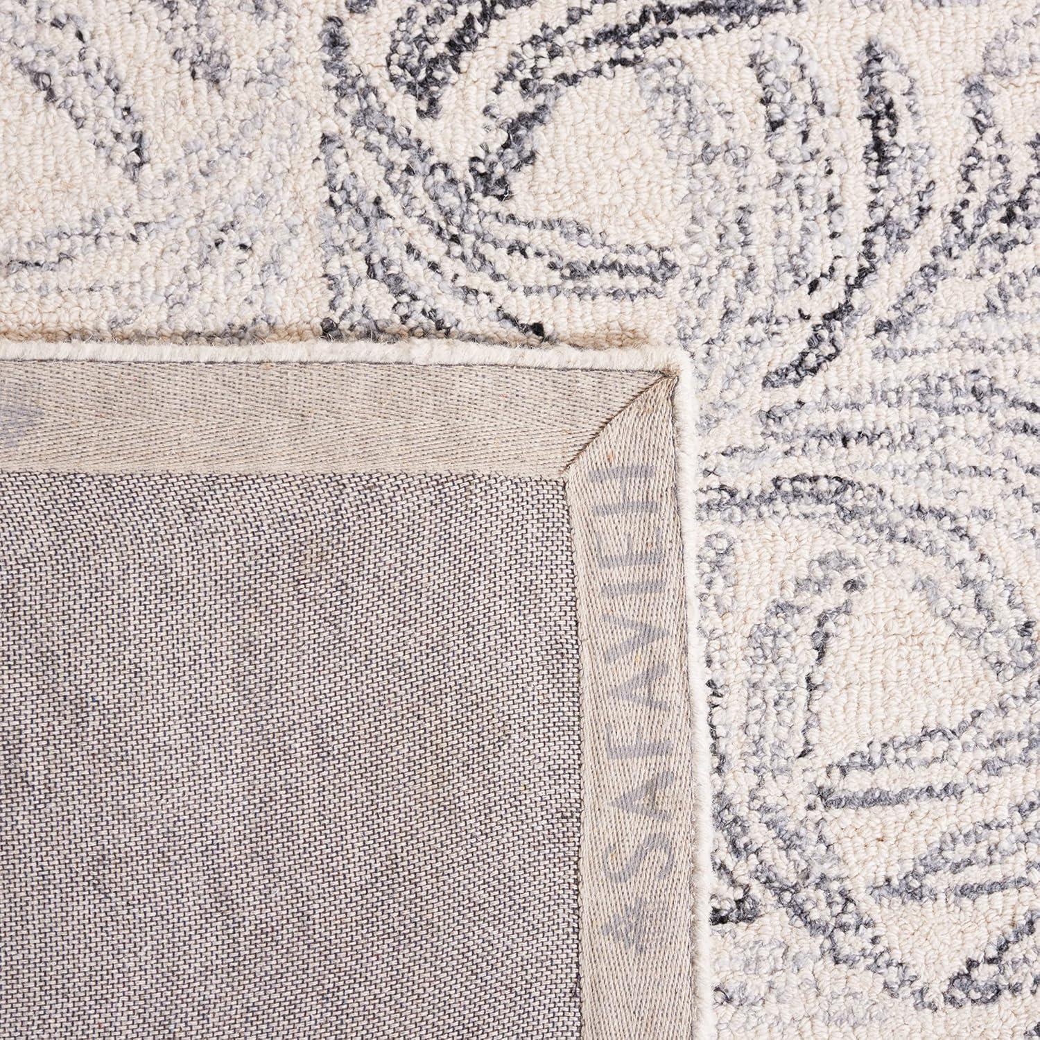 imageMartha Stewart x SAFAVIEH Area Rug Collection 8 x 10 Ivory amp Grey Handmade Wool Ideal for Living Room Bedroom Office Dining Space MSR3528F