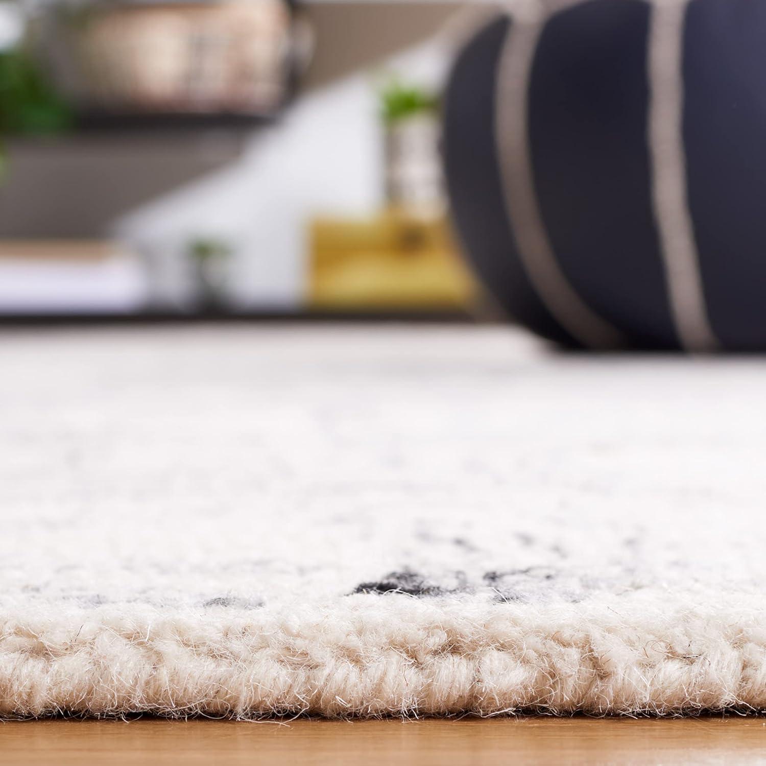 imageMartha Stewart x SAFAVIEH Area Rug Collection 8 x 10 Ivory amp Grey Handmade Wool Ideal for Living Room Bedroom Office Dining Space MSR3528F