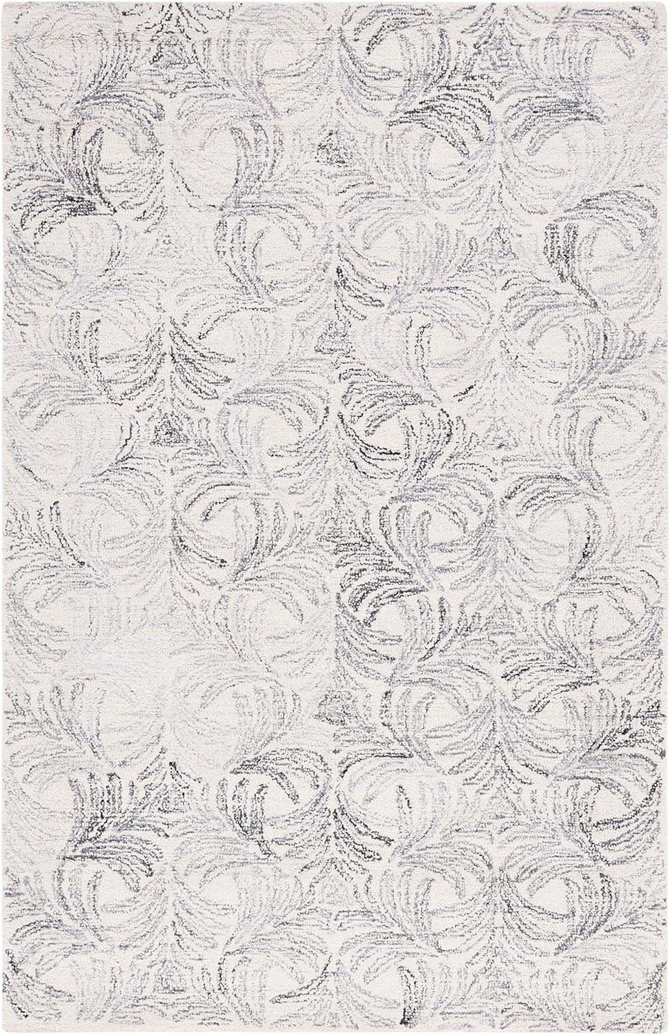 imageMartha Stewart x SAFAVIEH Area Rug Collection 8 x 10 Ivory amp Grey Handmade Wool Ideal for Living Room Bedroom Office Dining Space MSR3528F