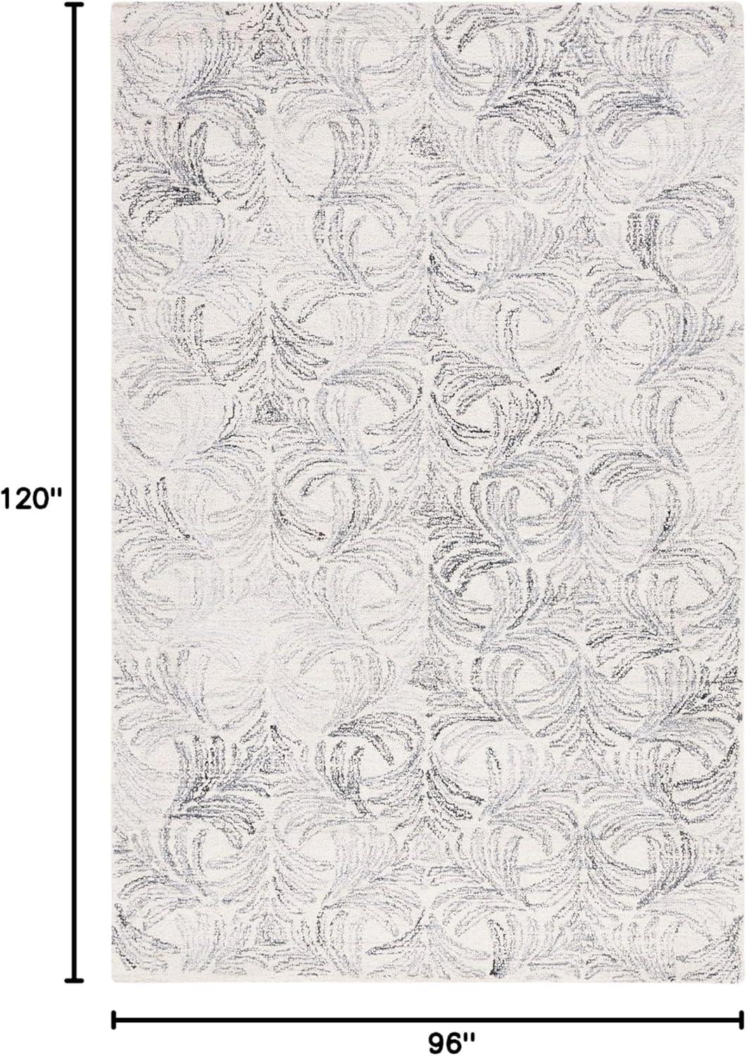 imageMartha Stewart x SAFAVIEH Area Rug Collection 8 x 10 Ivory amp Grey Handmade Wool Ideal for Living Room Bedroom Office Dining Space MSR3528F