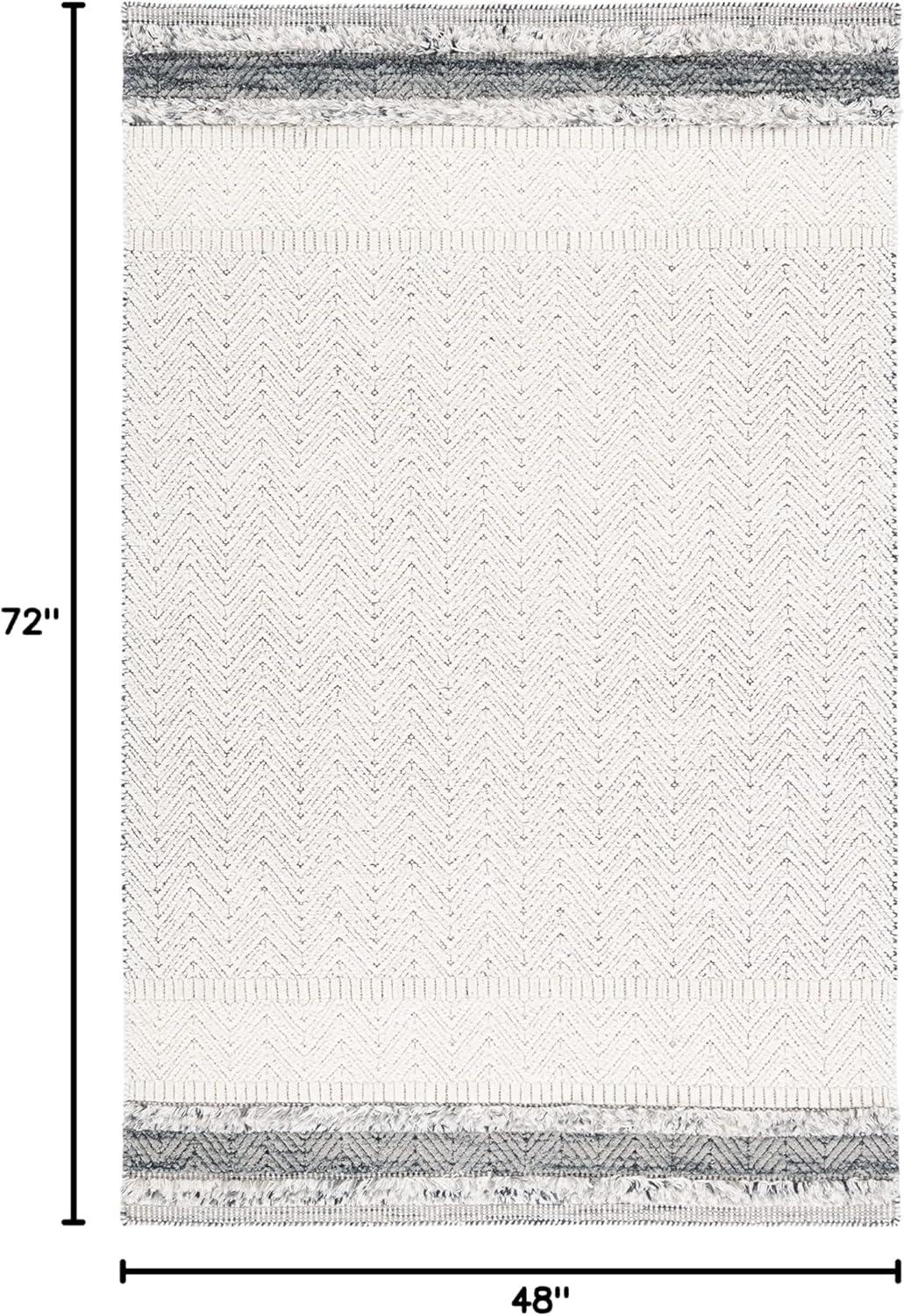 imageMartha Stewart x SAFAVIEH Area Rug Collection 8 x 10 Ivory amp Grey Handmade Wool Ideal for Living Room Bedroom Office Dining Space MSR9601AIvoryGrey