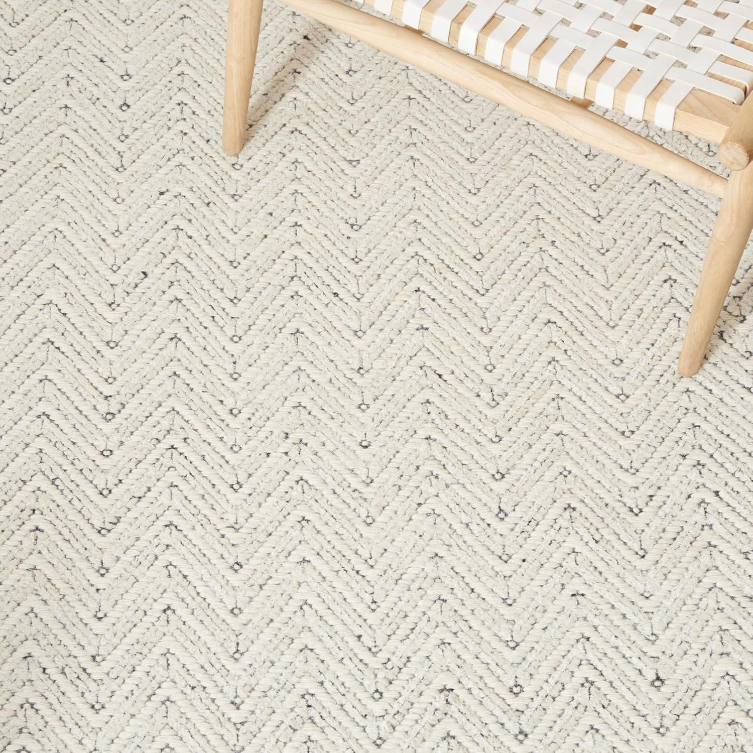 imageMartha Stewart x SAFAVIEH Area Rug Collection 8 x 10 Ivory amp Grey Handmade Wool Ideal for Living Room Bedroom Office Dining Space MSR9601AIvoryGrey