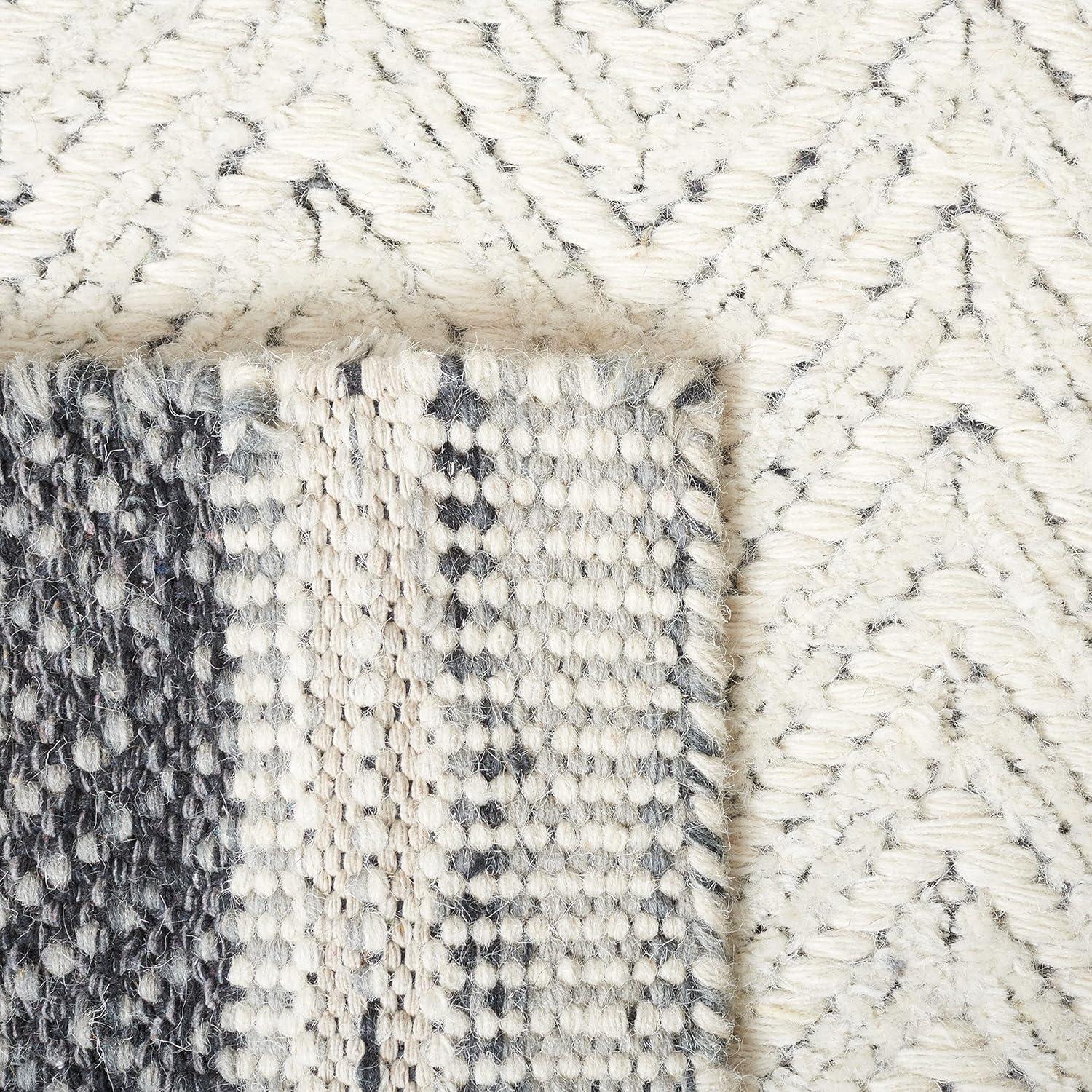 imageMartha Stewart x SAFAVIEH Area Rug Collection 8 x 10 Ivory amp Grey Handmade Wool Ideal for Living Room Bedroom Office Dining Space MSR9601AIvoryGrey