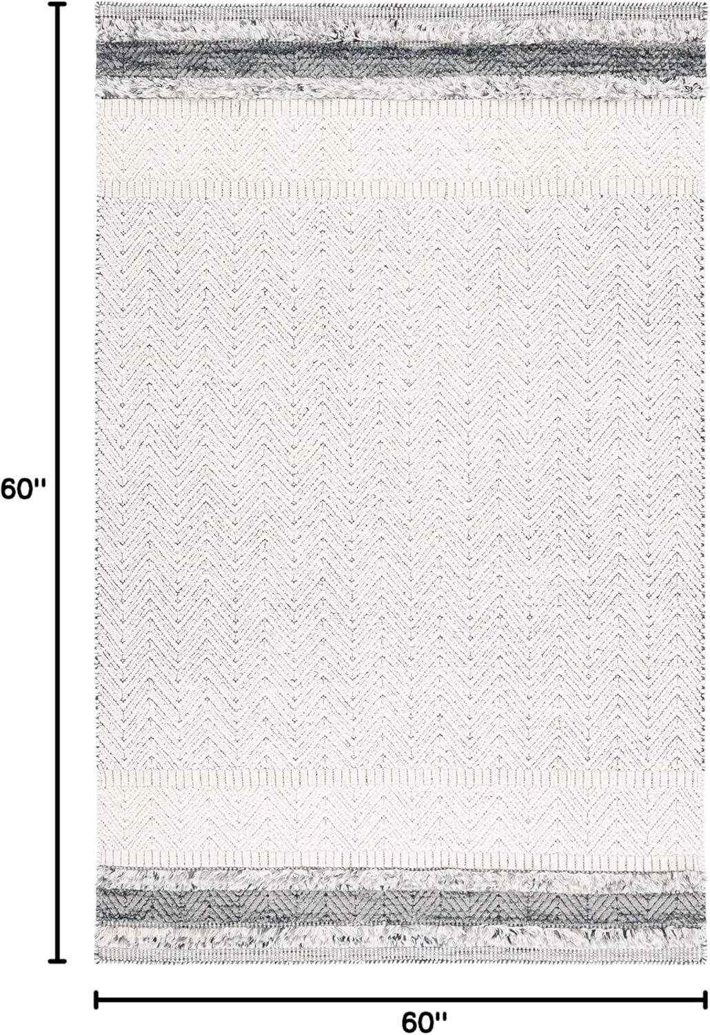 imageMartha Stewart x SAFAVIEH Area Rug Collection 8 x 10 Ivory amp Grey Handmade Wool Ideal for Living Room Bedroom Office Dining Space MSR9601AIvoryGrey
