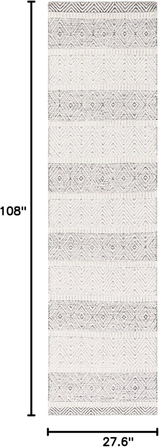 imageMartha Stewart x SAFAVIEH Area Rug Collection 8 x 10 Ivory amp Grey Handmade Wool Ideal for Living Room Bedroom Office Dining Space MSR9606AIvoryGrey