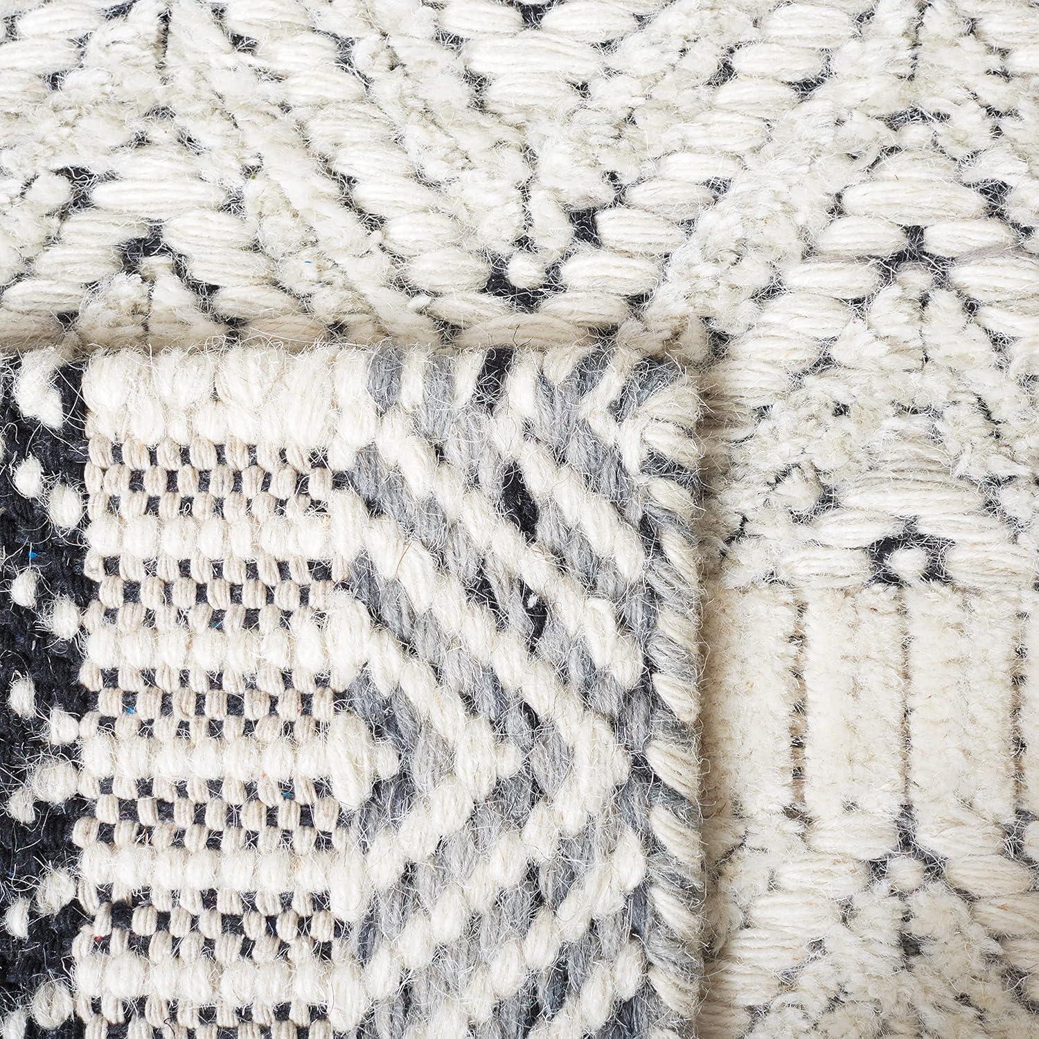 imageMartha Stewart x SAFAVIEH Area Rug Collection 8 x 10 Ivory amp Grey Handmade Wool Ideal for Living Room Bedroom Office Dining Space MSR9606AIvoryGrey