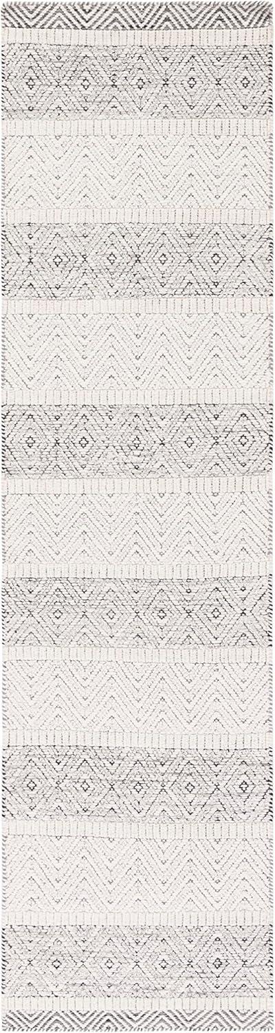 imageMartha Stewart x SAFAVIEH Area Rug Collection 8 x 10 Ivory amp Grey Handmade Wool Ideal for Living Room Bedroom Office Dining Space MSR9606AIvoryGrey