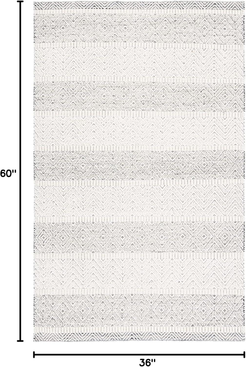 imageMartha Stewart x SAFAVIEH Area Rug Collection 8 x 10 Ivory amp Grey Handmade Wool Ideal for Living Room Bedroom Office Dining Space MSR9606AIvoryGrey