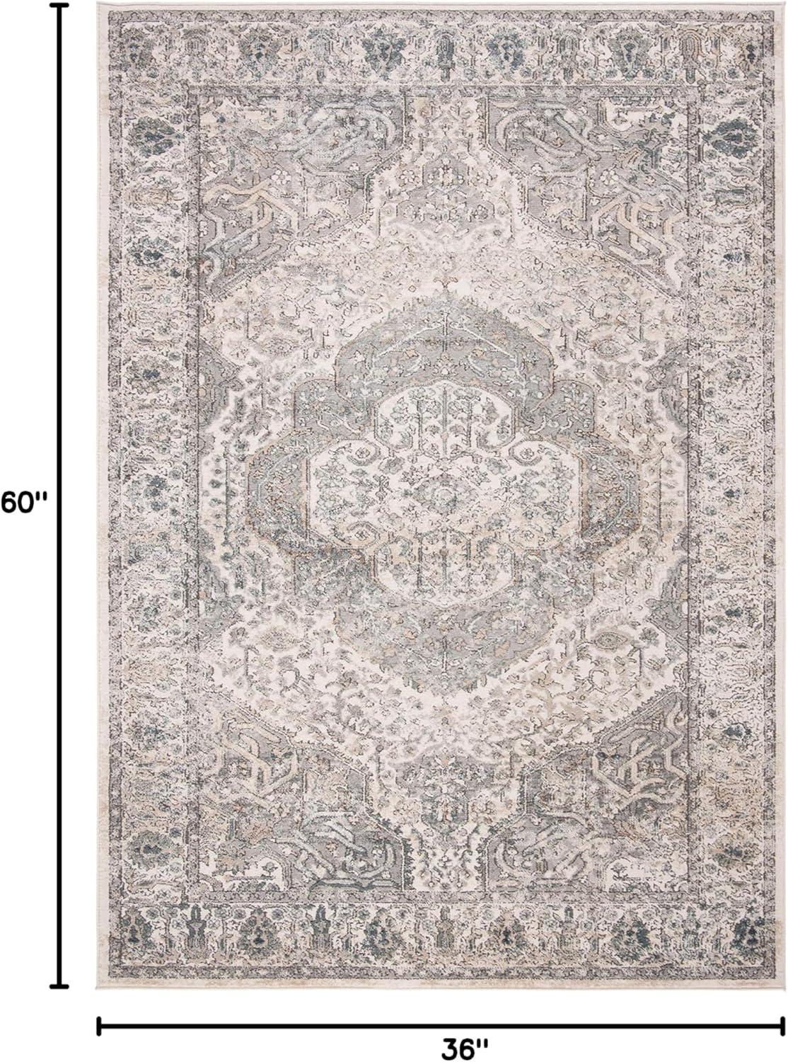 imageMartha Stewart x SAFAVIEH Area Rug Collection 8 x 10 Ivory amp Grey NonShedding amp Easy Cleaning Ideal for Living Room Bedroom Office Dining Space MSR867AIvoryGrey