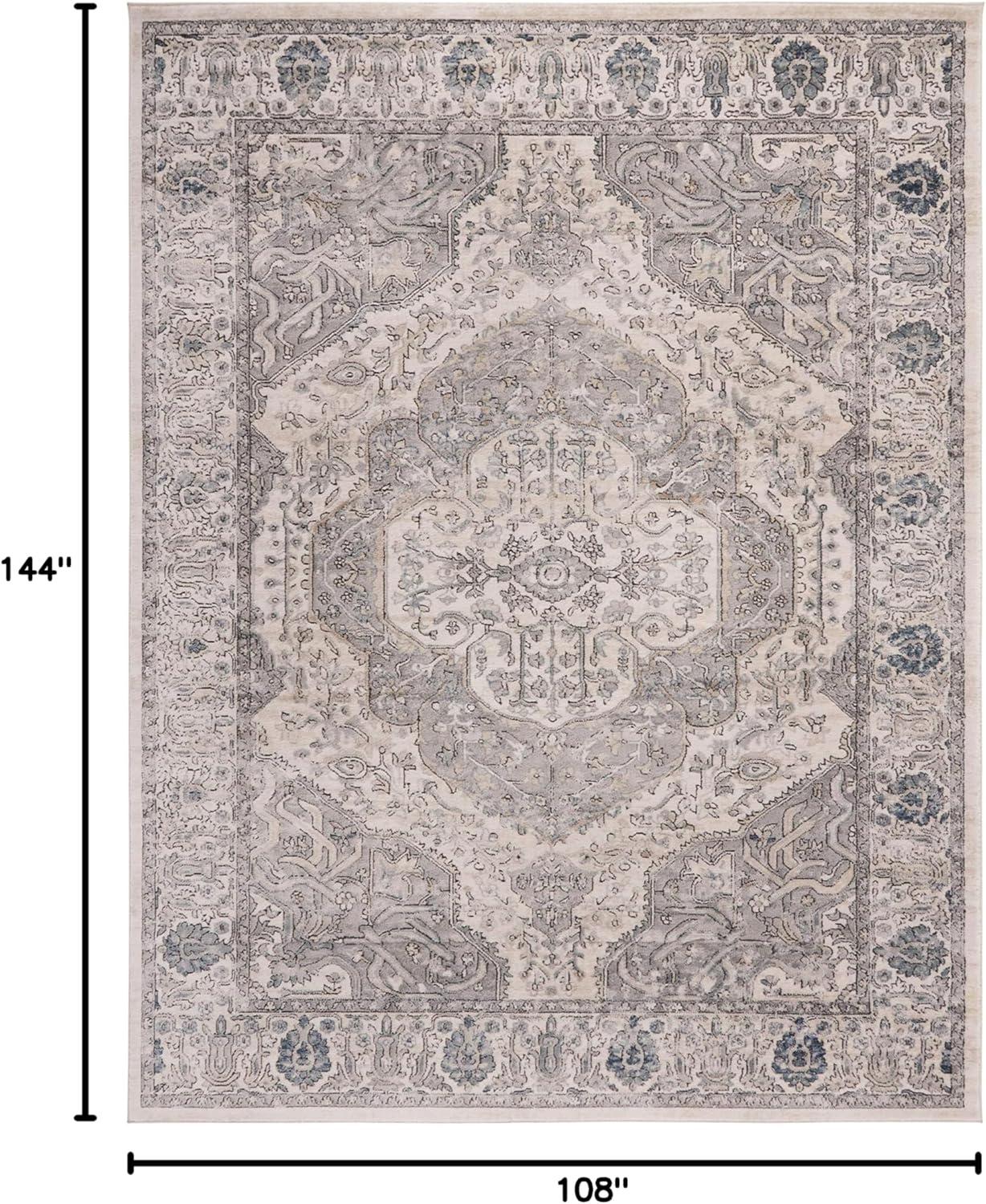 imageMartha Stewart x SAFAVIEH Area Rug Collection 8 x 10 Ivory amp Grey NonShedding amp Easy Cleaning Ideal for Living Room Bedroom Office Dining Space MSR867AIvoryGrey