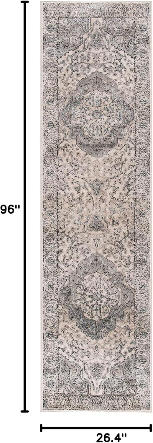 imageMartha Stewart x SAFAVIEH Area Rug Collection 8 x 10 Ivory amp Grey NonShedding amp Easy Cleaning Ideal for Living Room Bedroom Office Dining Space MSR867AIvoryGrey