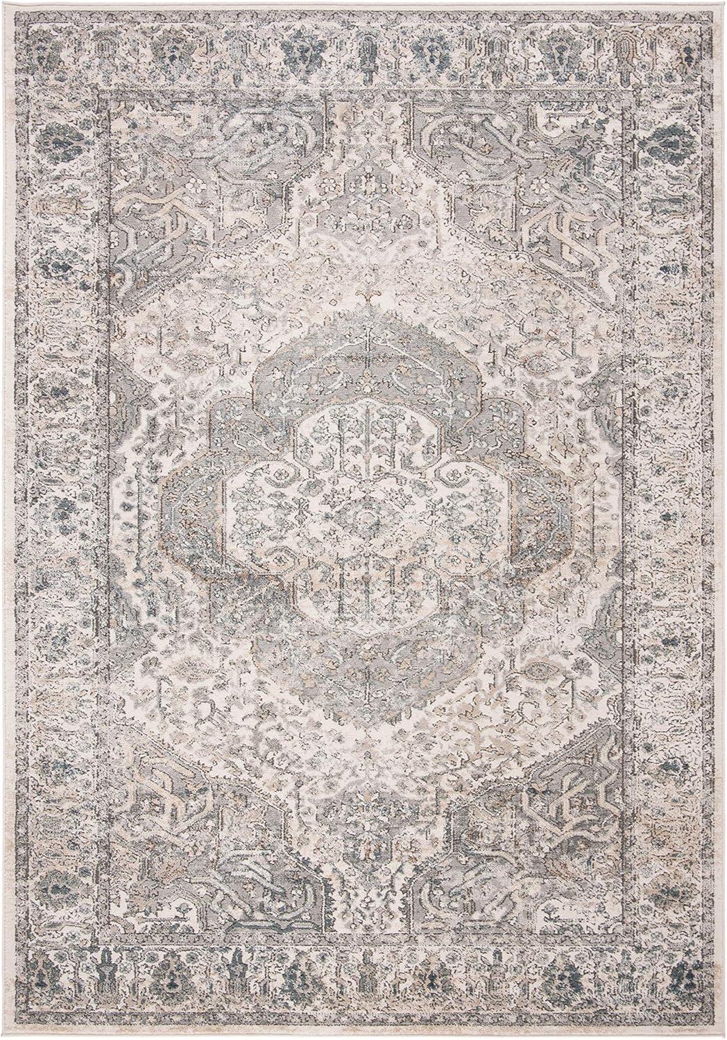 imageMartha Stewart x SAFAVIEH Area Rug Collection 8 x 10 Ivory amp Grey NonShedding amp Easy Cleaning Ideal for Living Room Bedroom Office Dining Space MSR867AIvoryGrey