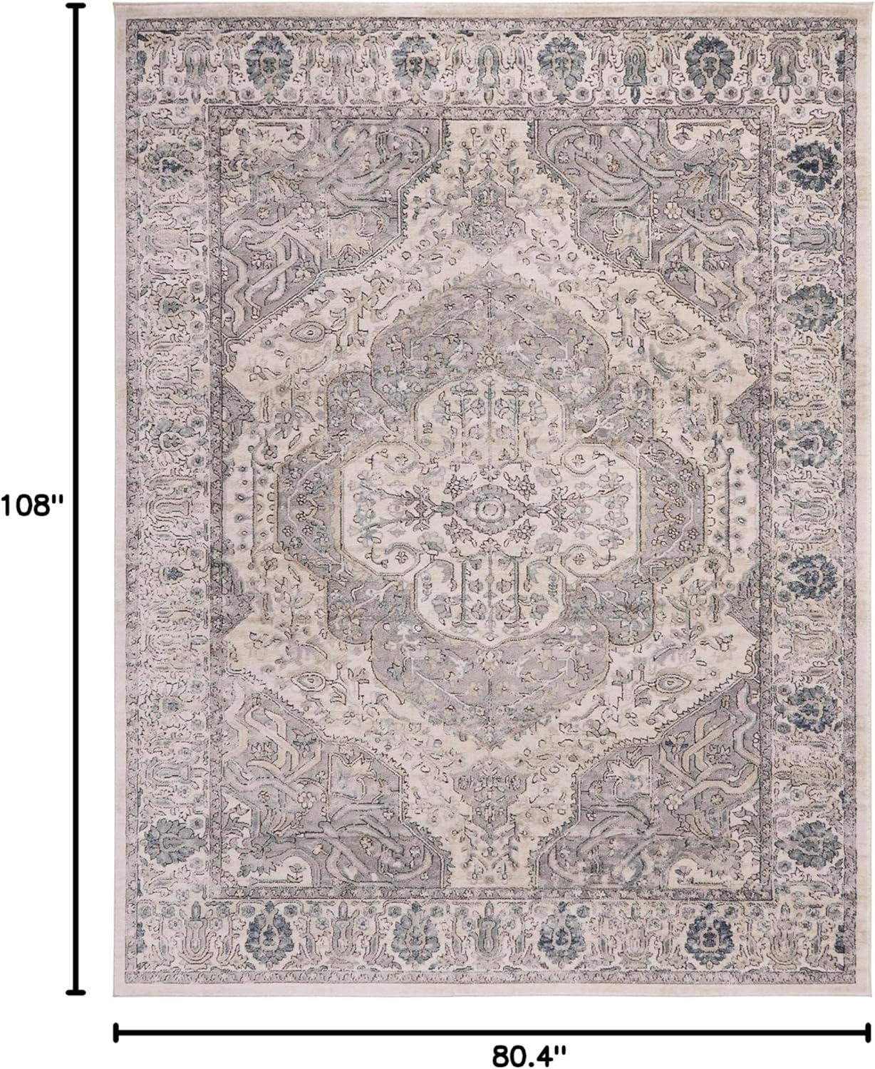 imageMartha Stewart x SAFAVIEH Area Rug Collection 8 x 10 Ivory amp Grey NonShedding amp Easy Cleaning Ideal for Living Room Bedroom Office Dining Space MSR867AIvoryGrey