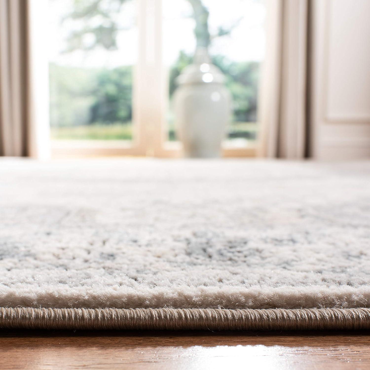 imageMartha Stewart x SAFAVIEH Area Rug Collection 8 x 10 Ivory amp Grey NonShedding amp Easy Cleaning Ideal for Living Room Bedroom Office Dining Space MSR867AIvoryGrey