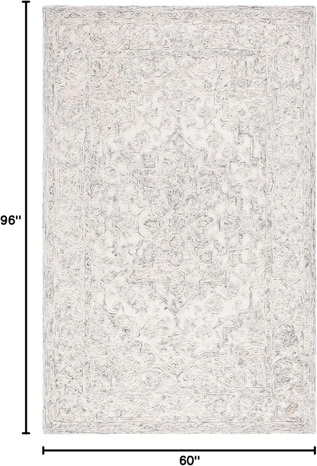 imageMartha Stewart x SAFAVIEH Area Rug Collection 8 x 10 Ivory amp Natural Handmade Wool Ideal for Living Room Bedroom Office Dining Space MSR3532AIvoryCharcoal