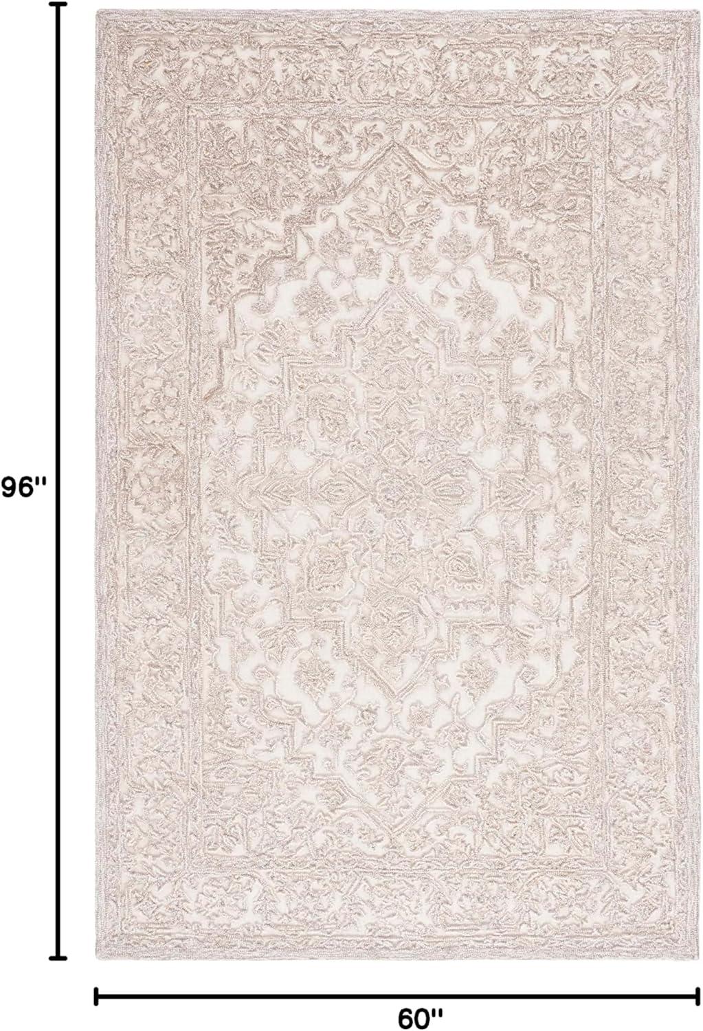 imageMartha Stewart x SAFAVIEH Area Rug Collection 8 x 10 Ivory amp Natural Handmade Wool Ideal for Living Room Bedroom Office Dining Space MSR3532AIvoryNatural