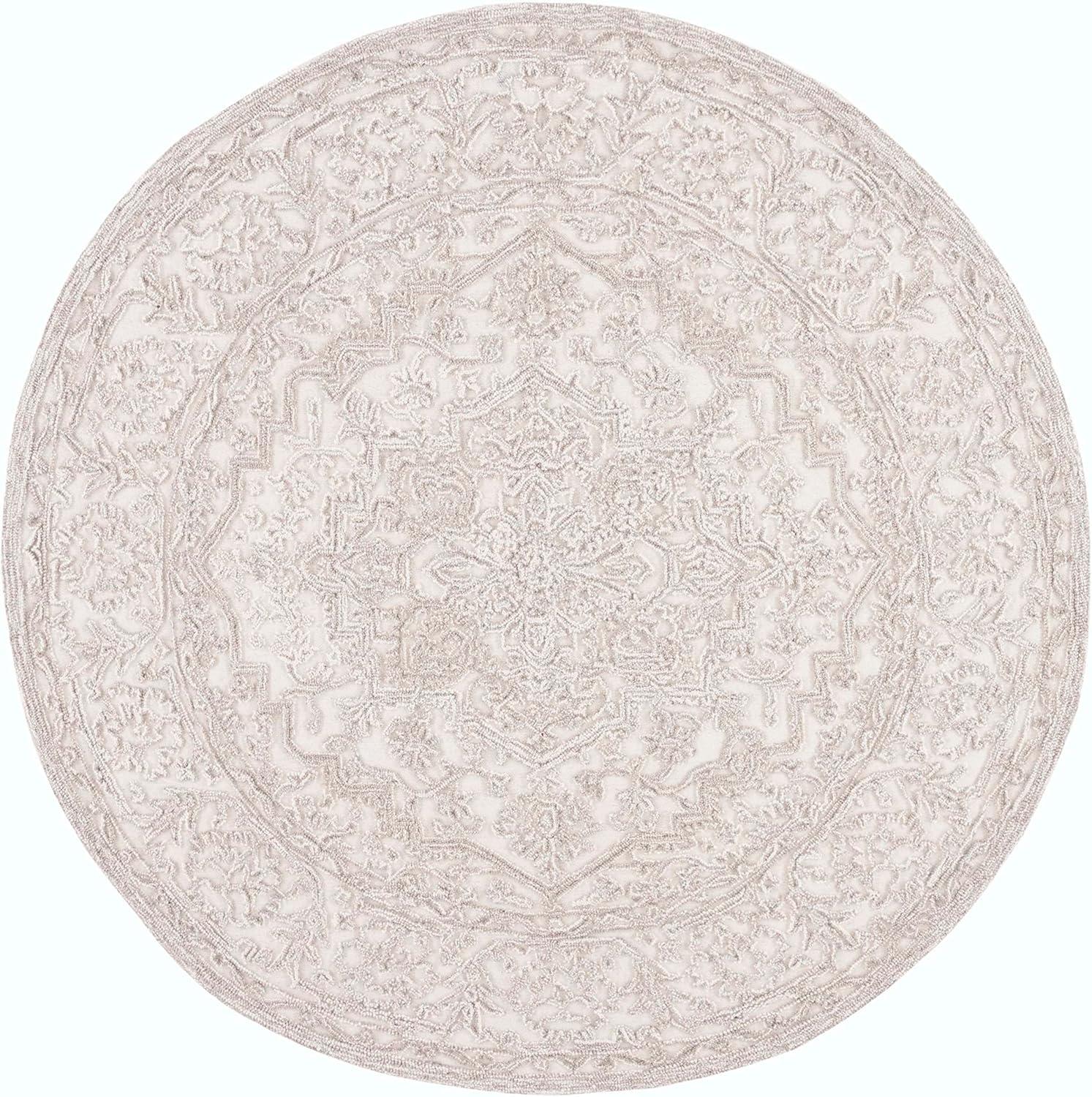 imageMartha Stewart x SAFAVIEH Area Rug Collection 8 x 10 Ivory amp Natural Handmade Wool Ideal for Living Room Bedroom Office Dining Space MSR3532AIvoryNatural