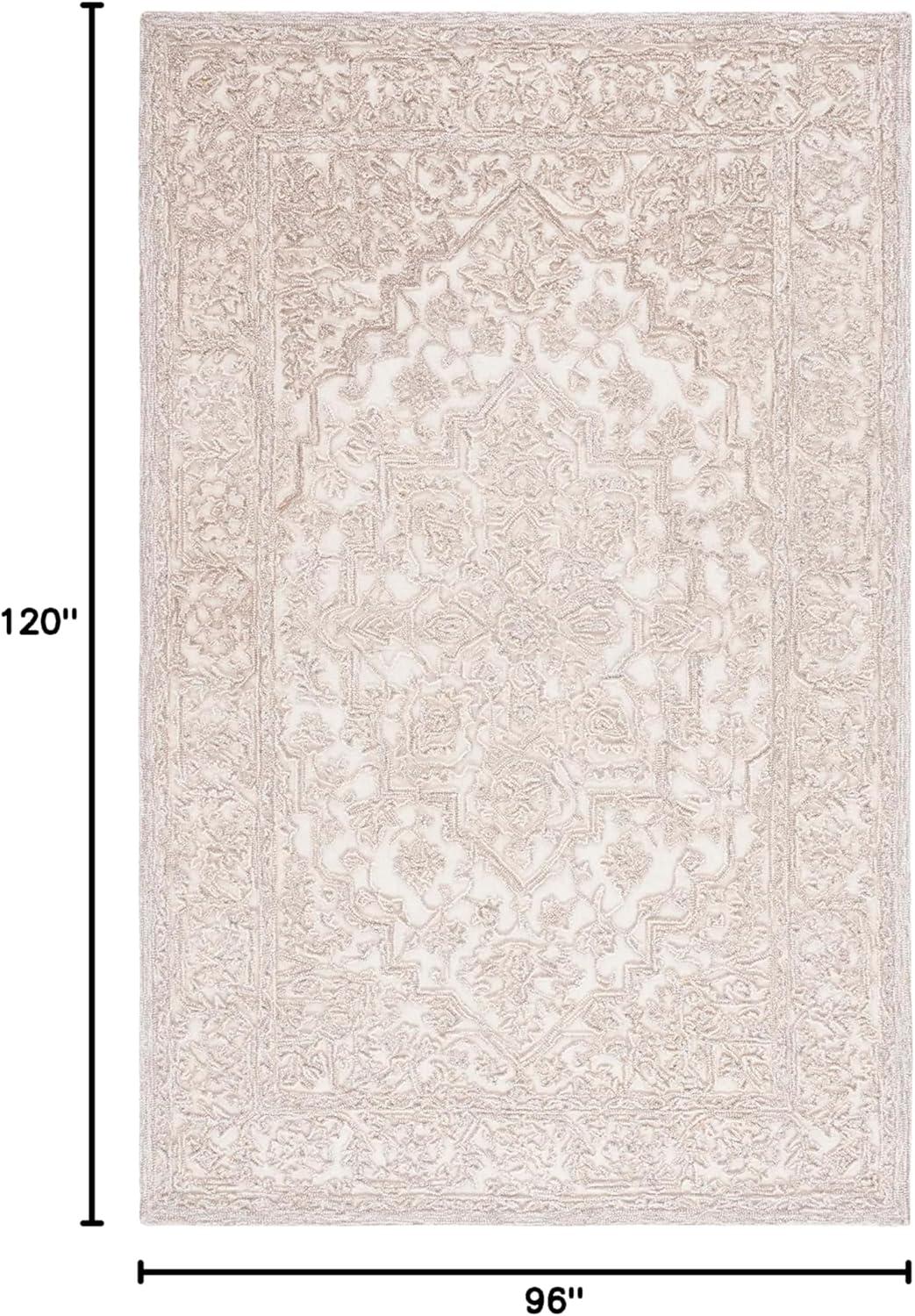 imageMartha Stewart x SAFAVIEH Area Rug Collection 8 x 10 Ivory amp Natural Handmade Wool Ideal for Living Room Bedroom Office Dining Space MSR3532AIvoryNatural