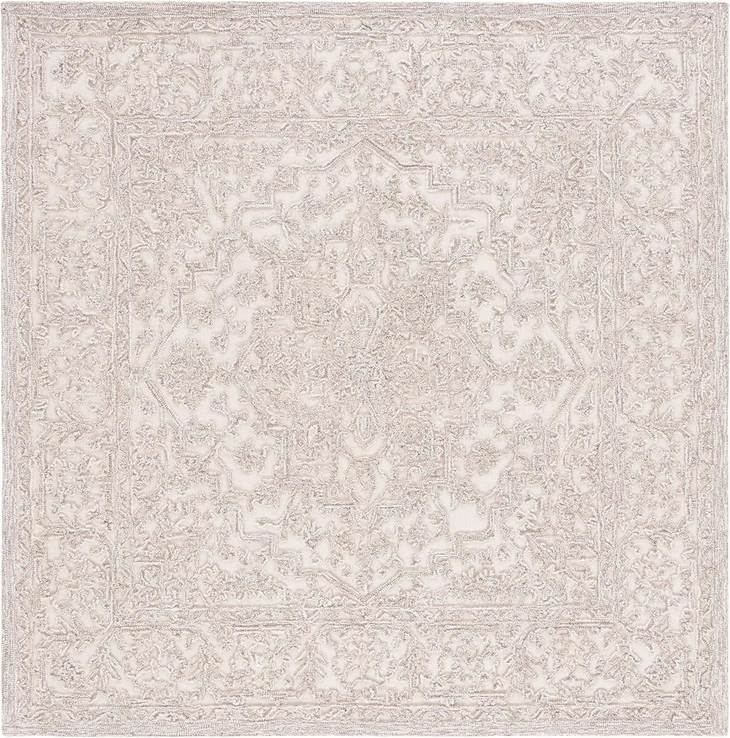 imageMartha Stewart x SAFAVIEH Area Rug Collection 8 x 10 Ivory amp Natural Handmade Wool Ideal for Living Room Bedroom Office Dining Space MSR3532AIvoryNatural