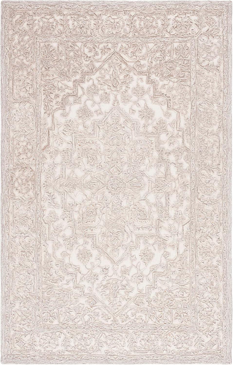 imageMartha Stewart x SAFAVIEH Area Rug Collection 8 x 10 Ivory amp Natural Handmade Wool Ideal for Living Room Bedroom Office Dining Space MSR3532AIvoryNatural