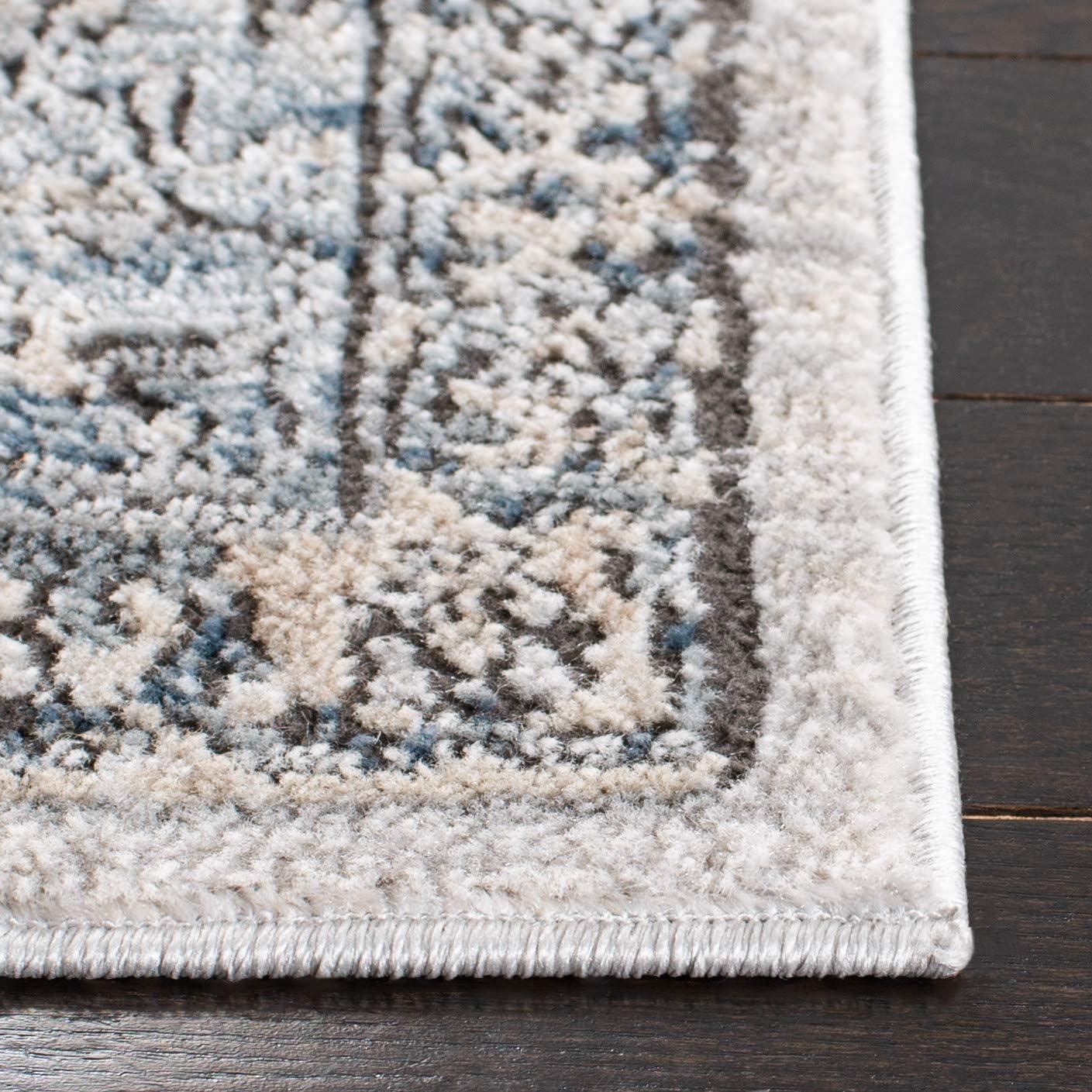 imageMartha Stewart x SAFAVIEH Area Rug Collection 8 x 10 Light Blue amp Ivory NonShedding amp Easy Cleaning Ideal for Living Room Bedroom Office Dining Space MSR877M