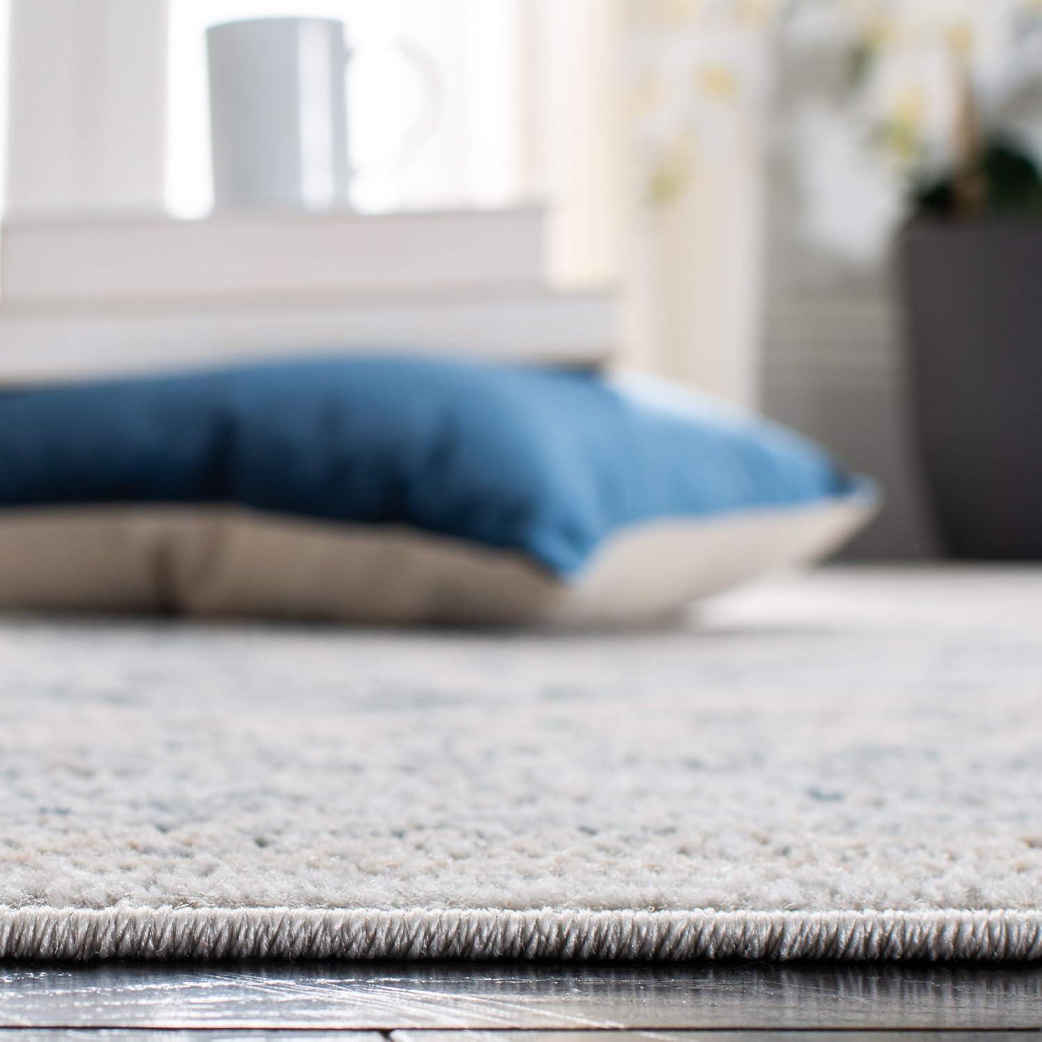 imageMartha Stewart x SAFAVIEH Area Rug Collection 8 x 10 Light Blue amp Ivory NonShedding amp Easy Cleaning Ideal for Living Room Bedroom Office Dining Space MSR877M