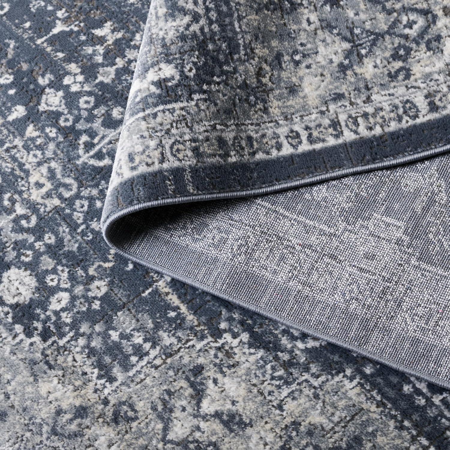 imageMartha Stewart x SAFAVIEH Area Rug Collection 8 x 10 Navy amp Ivory NonShedding amp Easy Cleaning Ideal for Living Room Bedroom Office Dining Space MSR858N