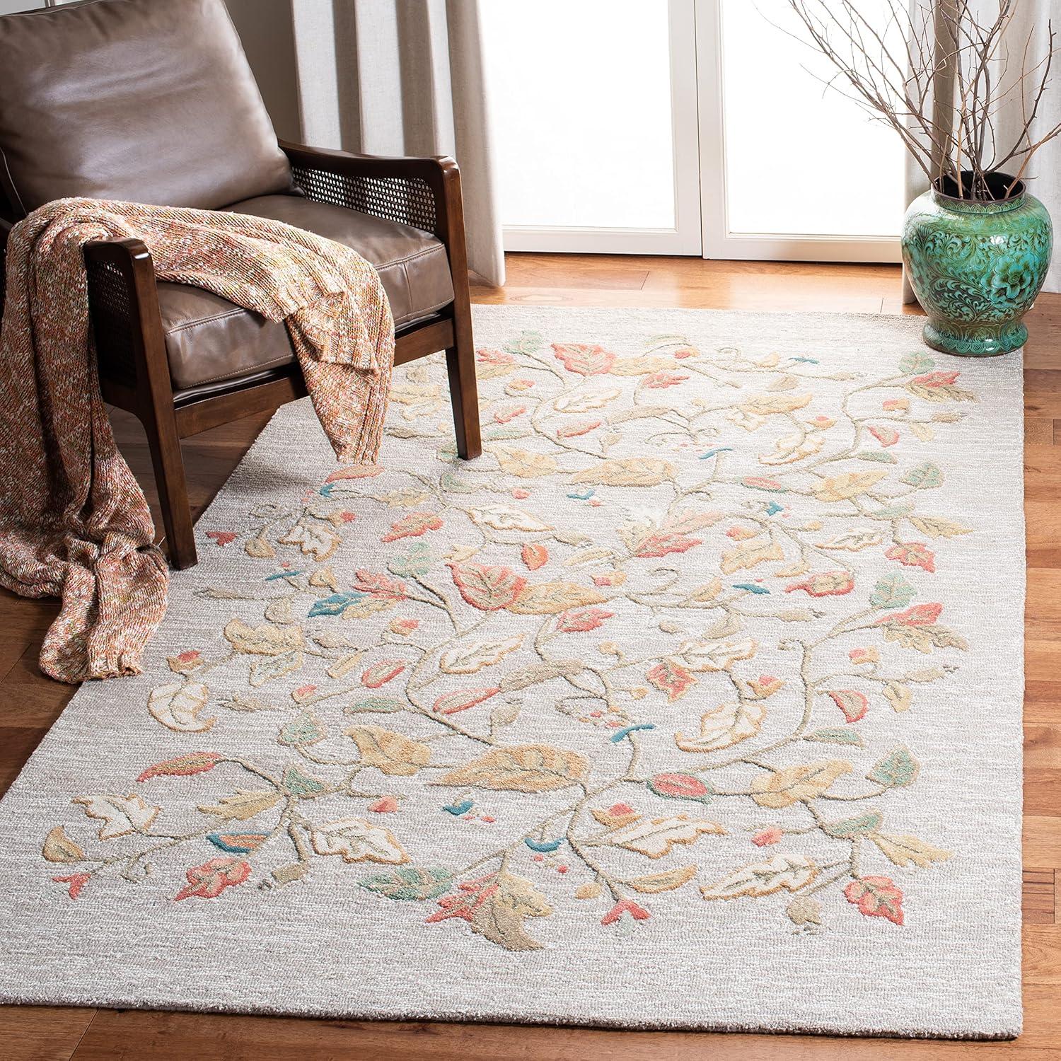 imageMartha Stewart x SAFAVIEH Area Rug Collection 8 x 10 Persimmon Red Handmade Wool amp Viscose Ideal for Living Room Bedroom Office Dining Space MSR3611APersimmon Red